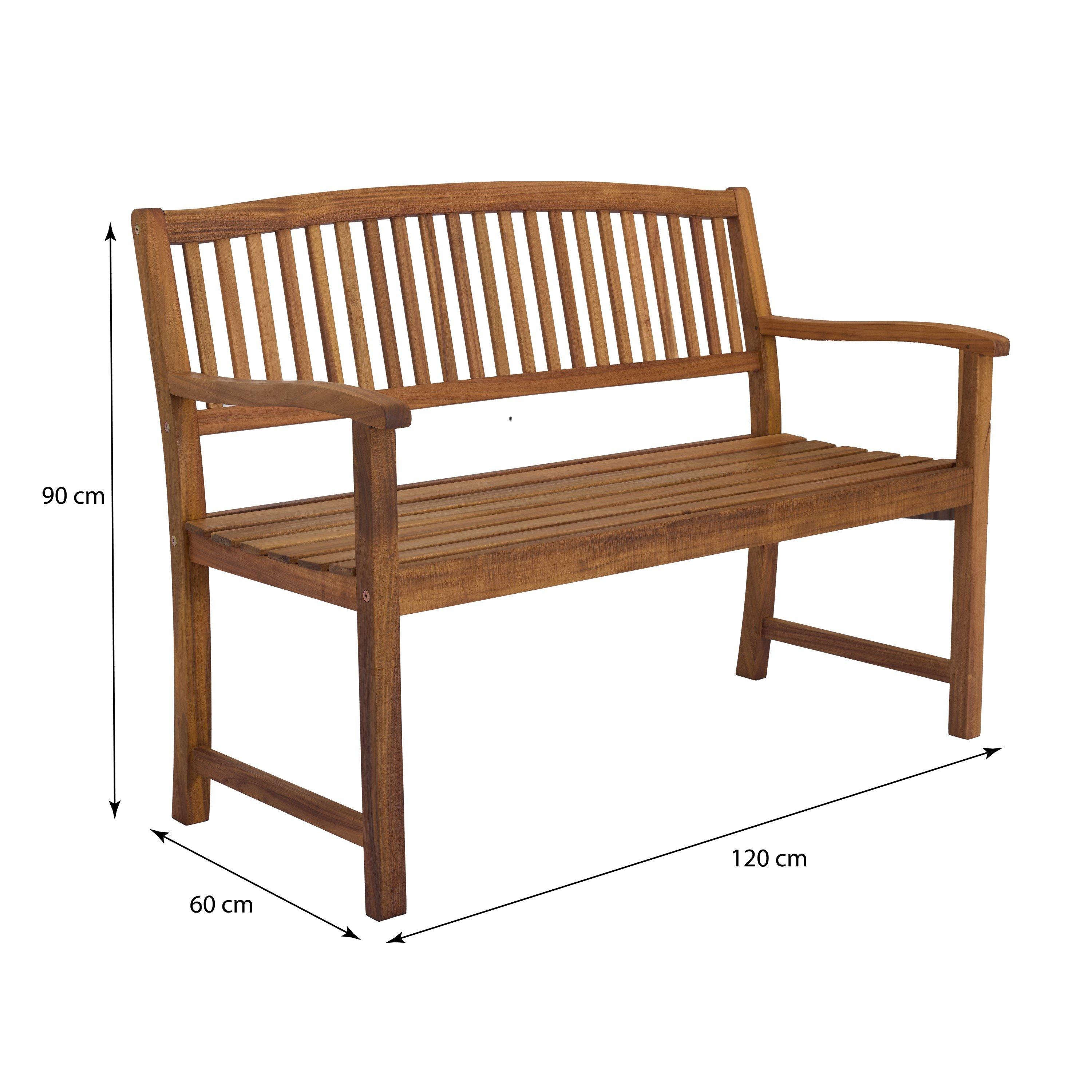 Wood - Suntime - Acacia Two Seat Garden Bench - 2