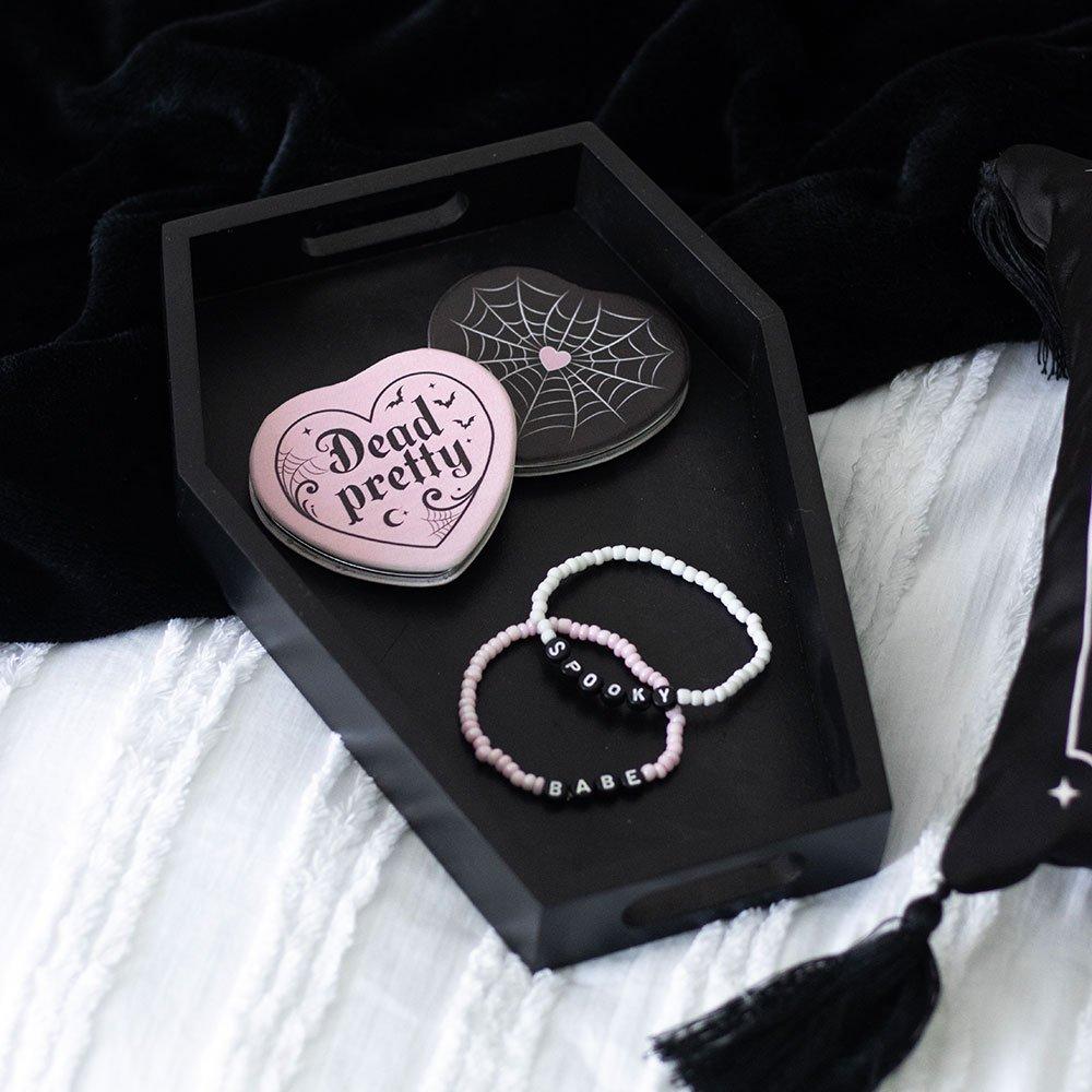 Black - Something Different - Plain Black Coffin Trinket Tray - 1