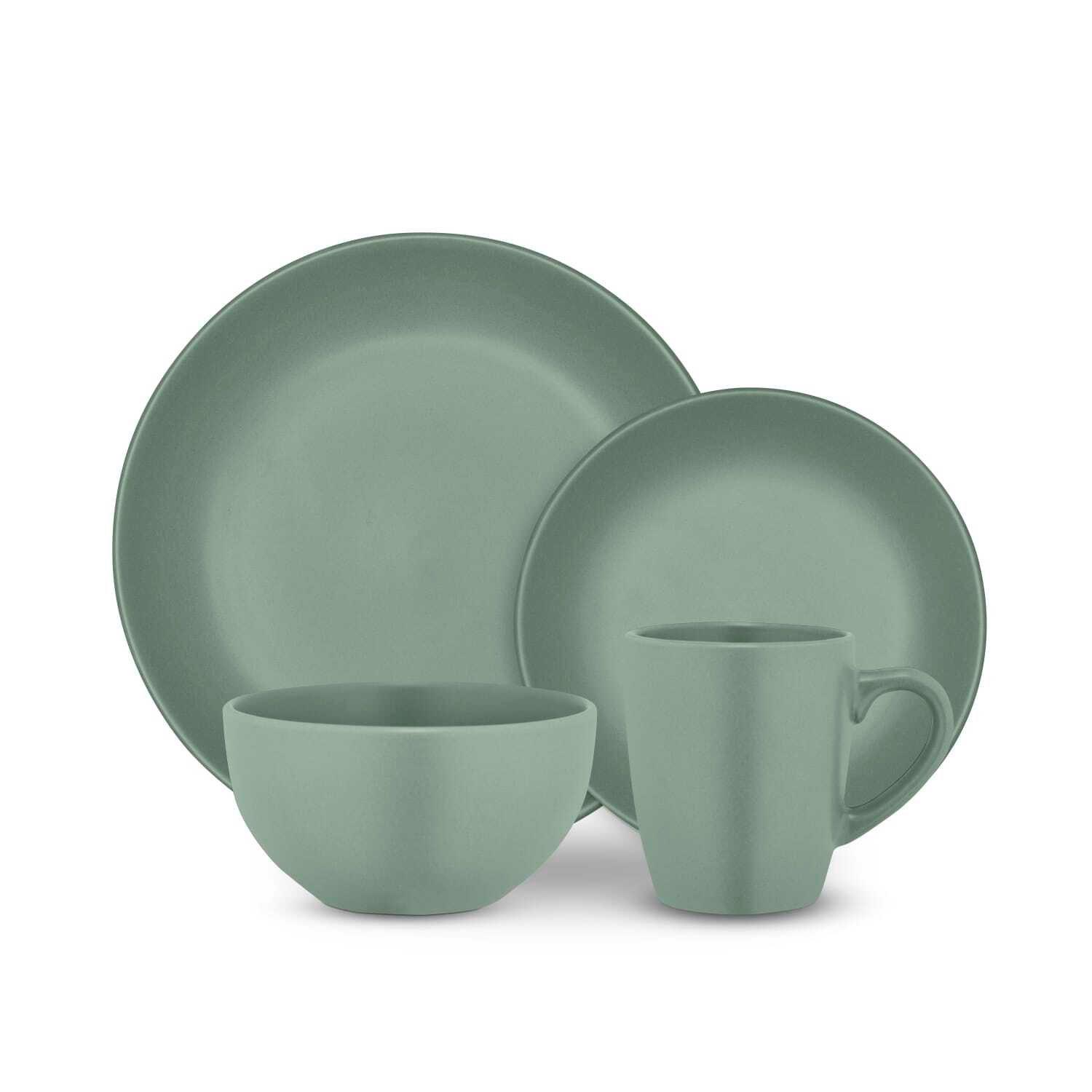 Sage - Tower - Tower 16 Piece Dinner Set Smooth Matte Glaze Finish - 1