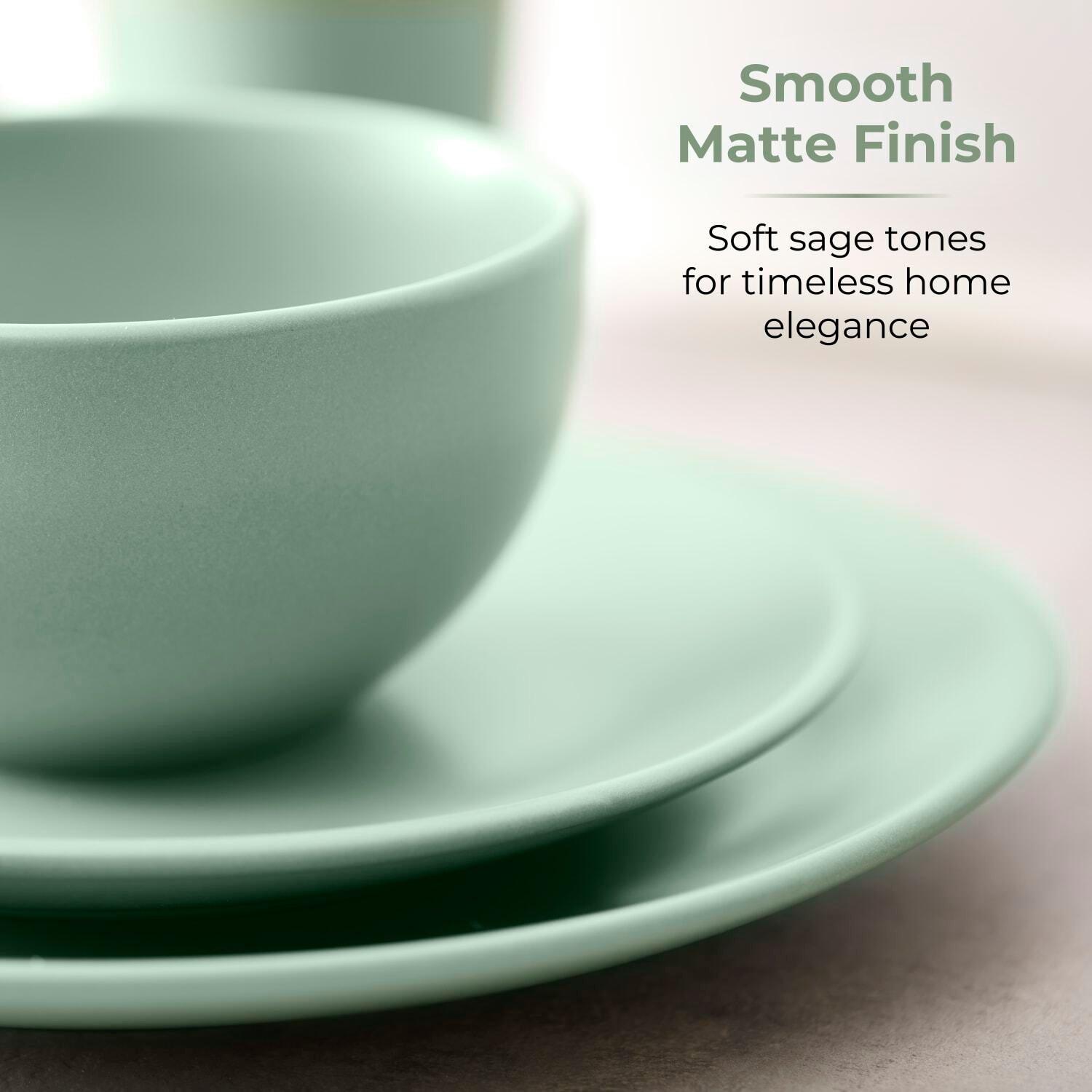 Sage - Tower - Tower 16 Piece Dinner Set Smooth Matte Glaze Finish - 3