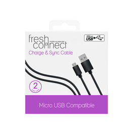 Fresh Connect GAME Micro USB Cable 2M Black