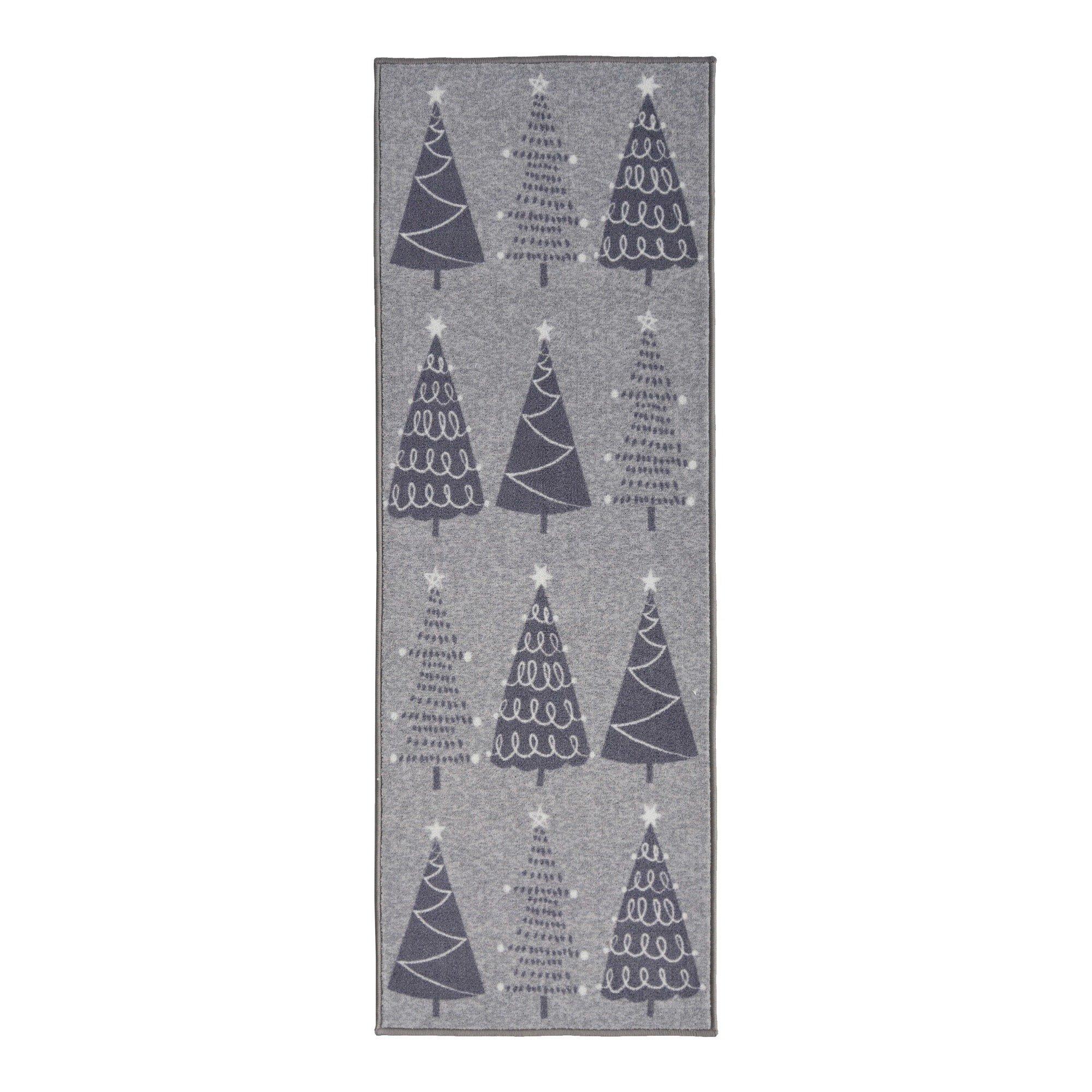 Grey - Homemaker - Christmas Trees Festive Runner Grey - 2