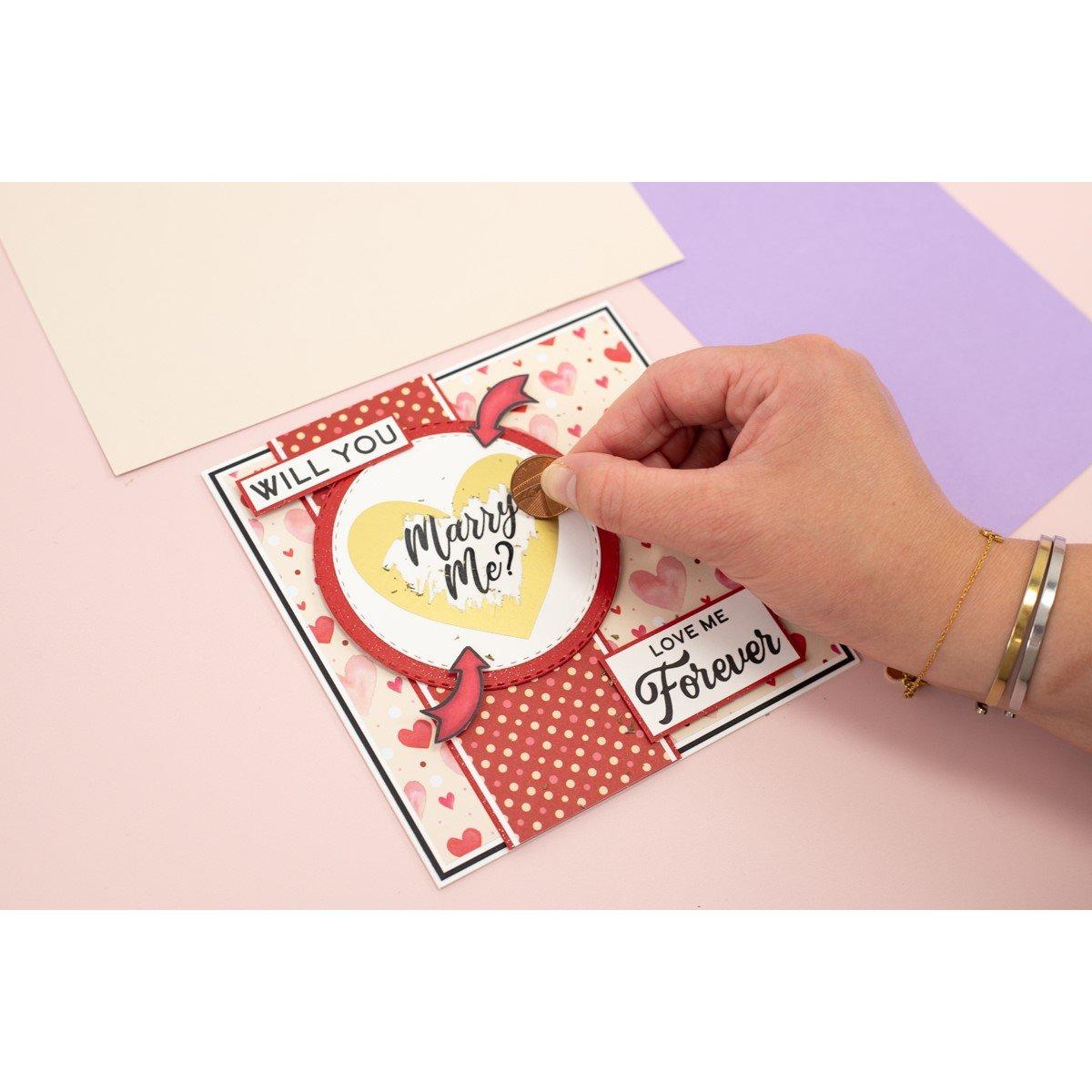 Multi - Crafters Companion - Scratch Reveal Cardmaking Kit - Happy Valentines! - 4