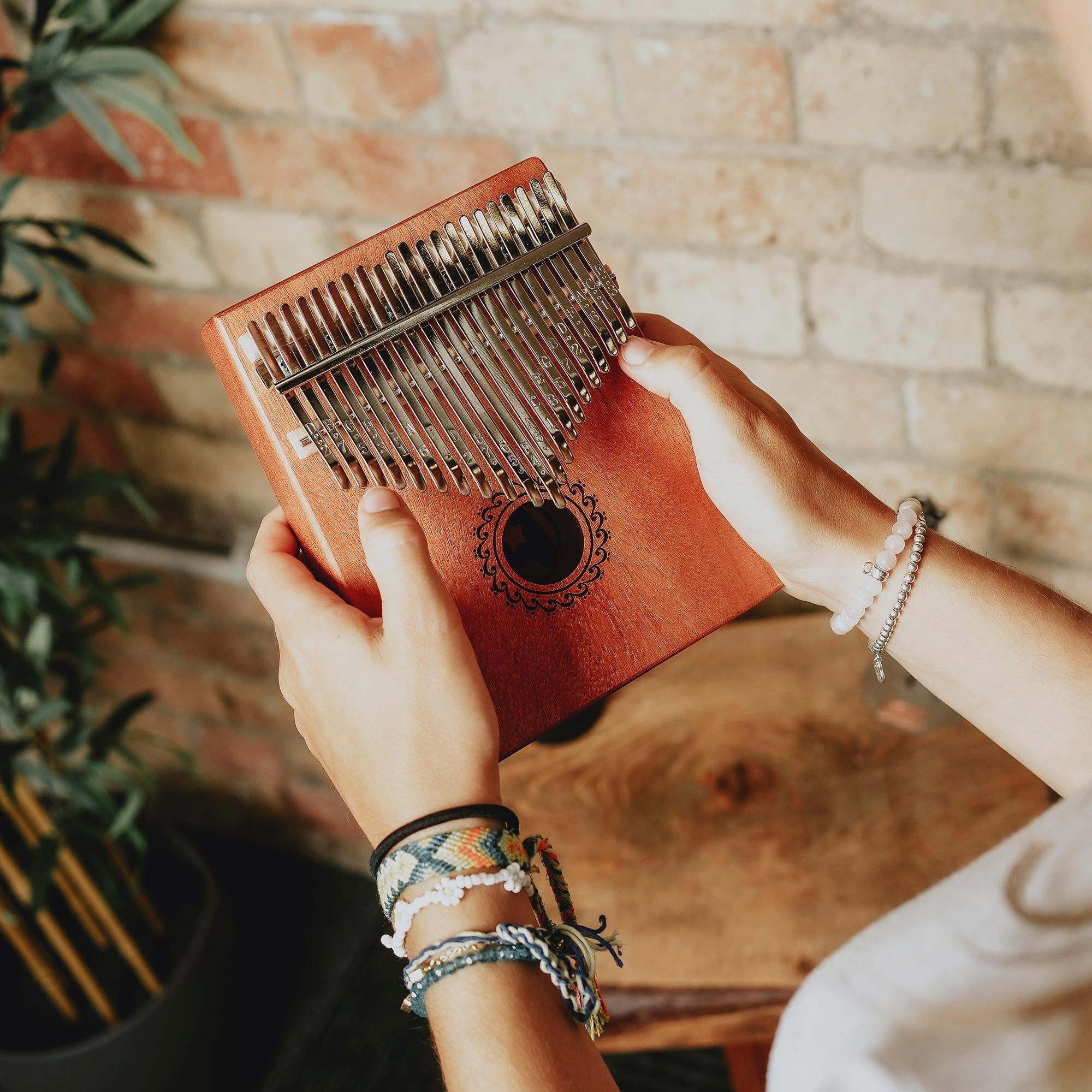 Natural - A-Star - 21 Key Kalimba Thumb Piano - Natural - 4