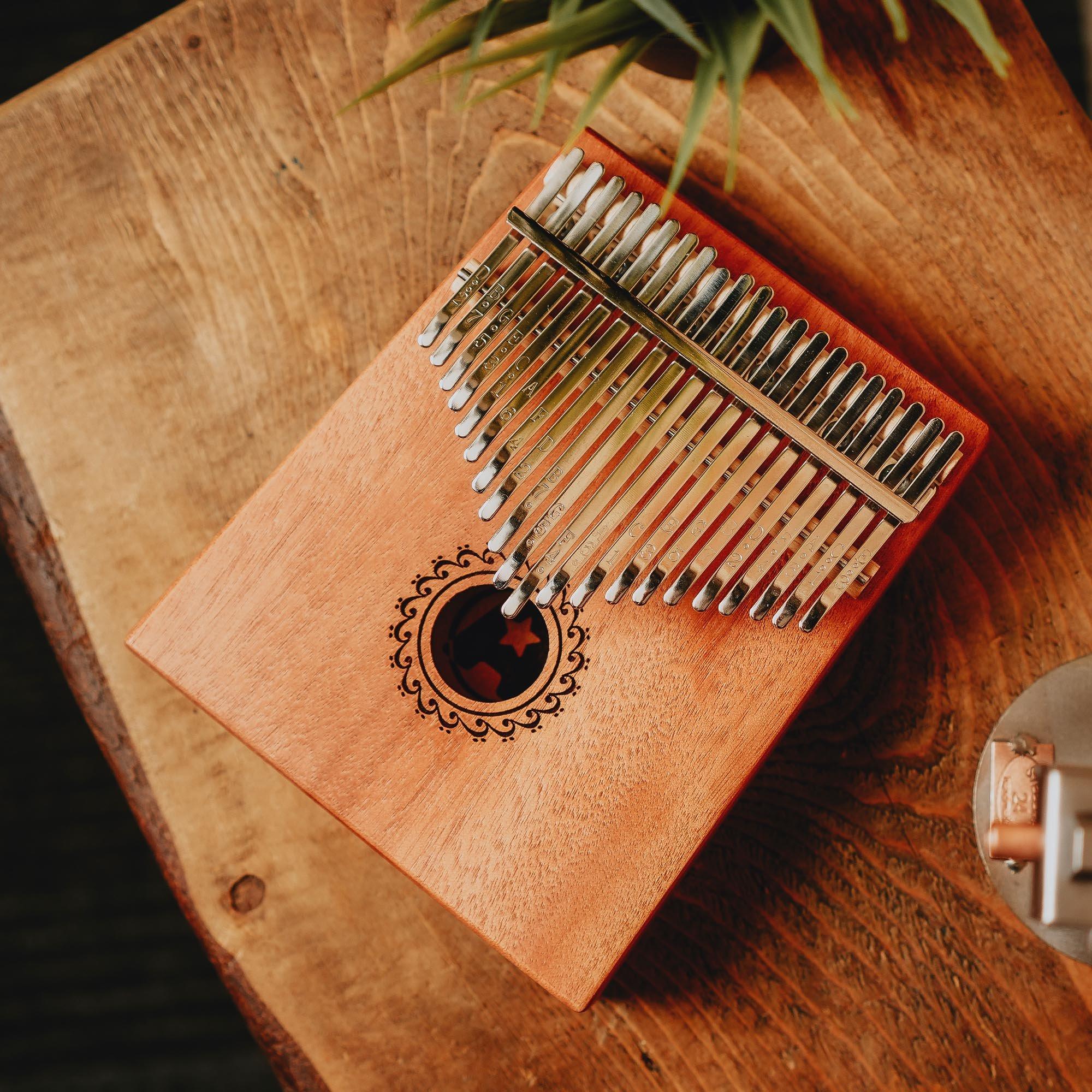 Natural - A-Star - 21 Key Kalimba Thumb Piano - Natural - 5