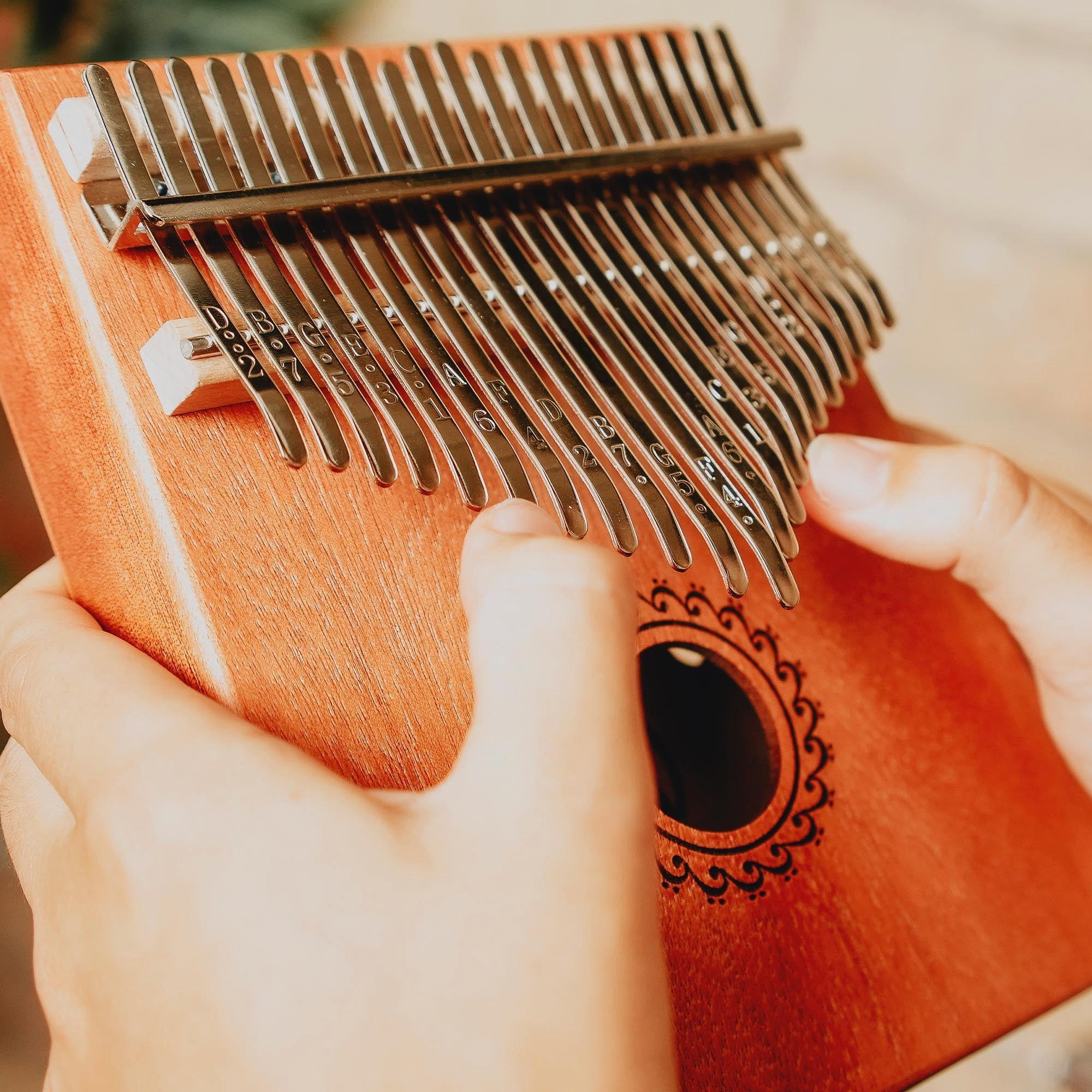 Natural - A-Star - 21 Key Kalimba Thumb Piano - Natural - 6