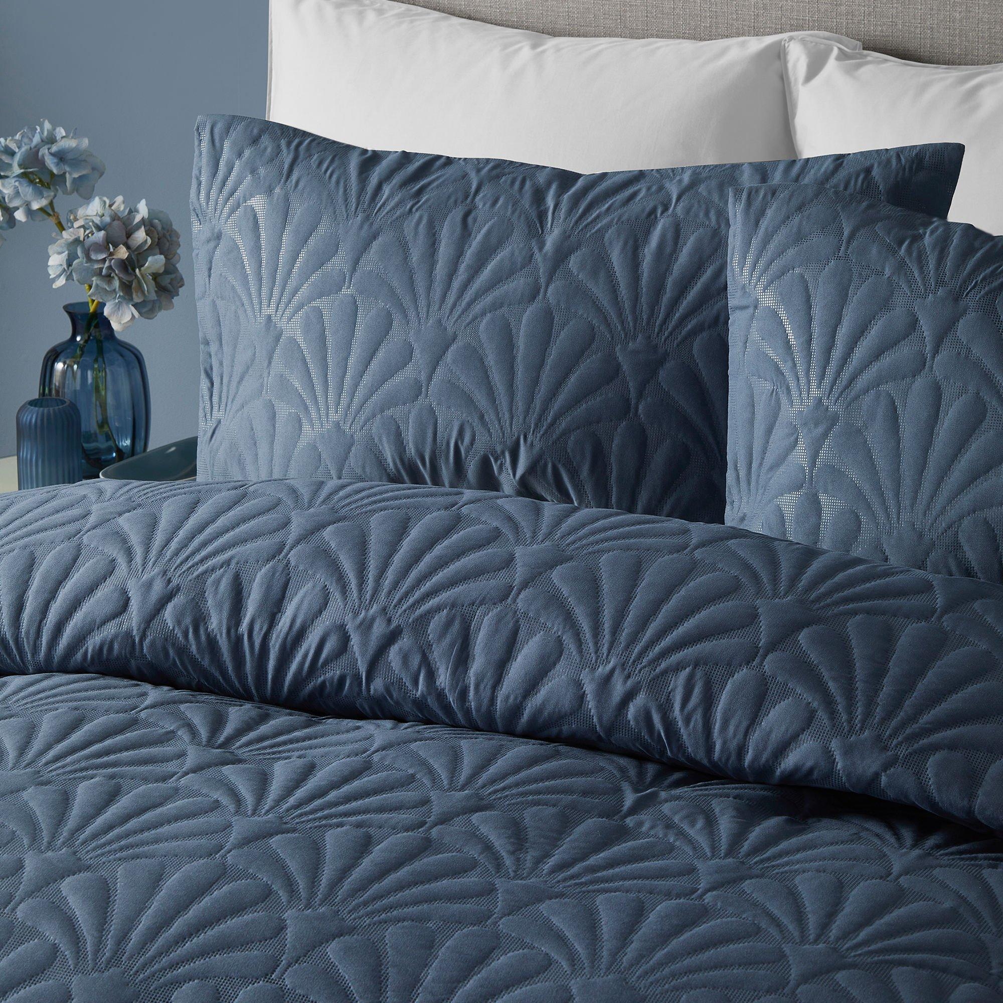 Dark Blue - Serene Home - Cavali Pinsonic Patterned Duvet Cover - Dark Blue - 2