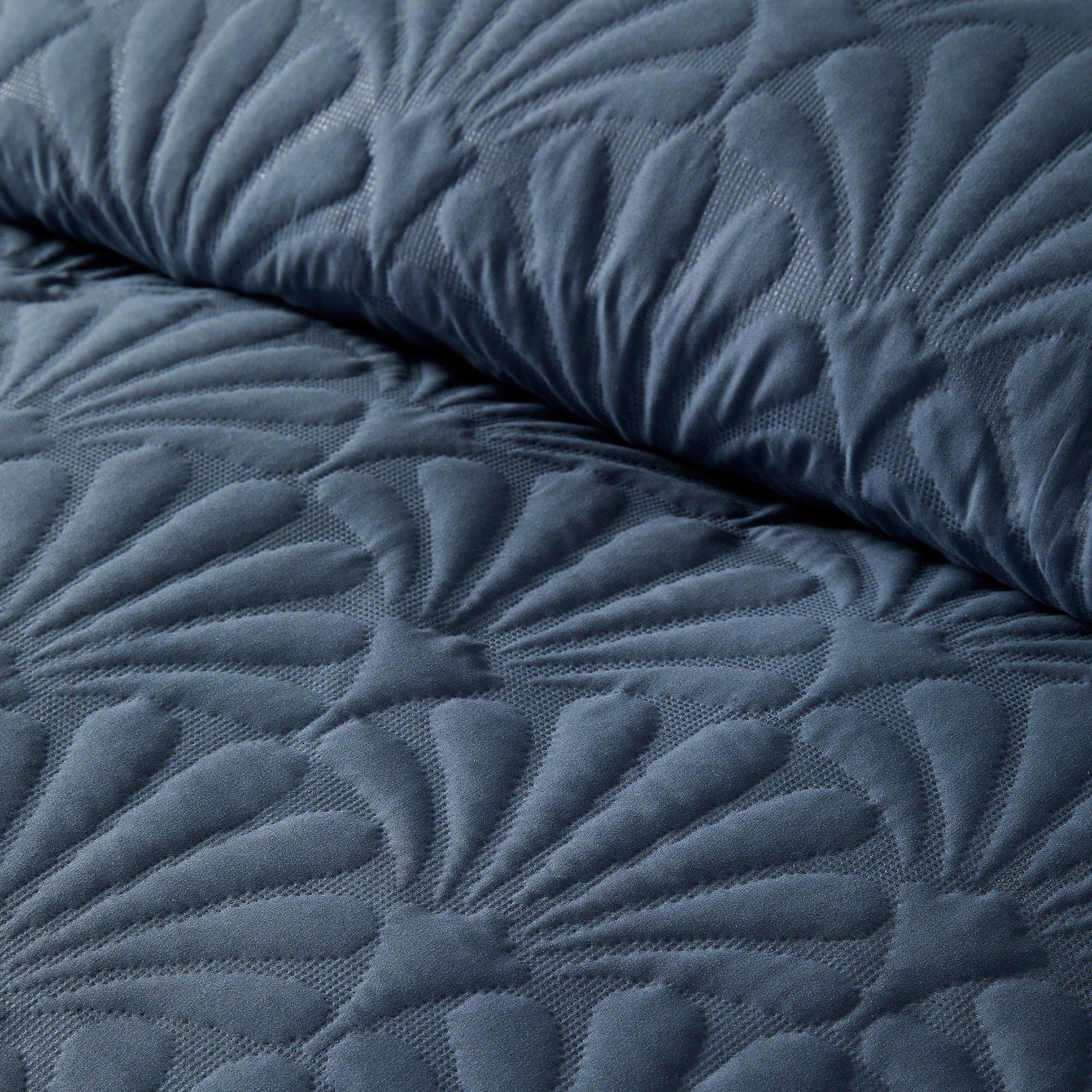 Dark Blue - Serene Home - Cavali Pinsonic Patterned Duvet Cover - Dark Blue - 3