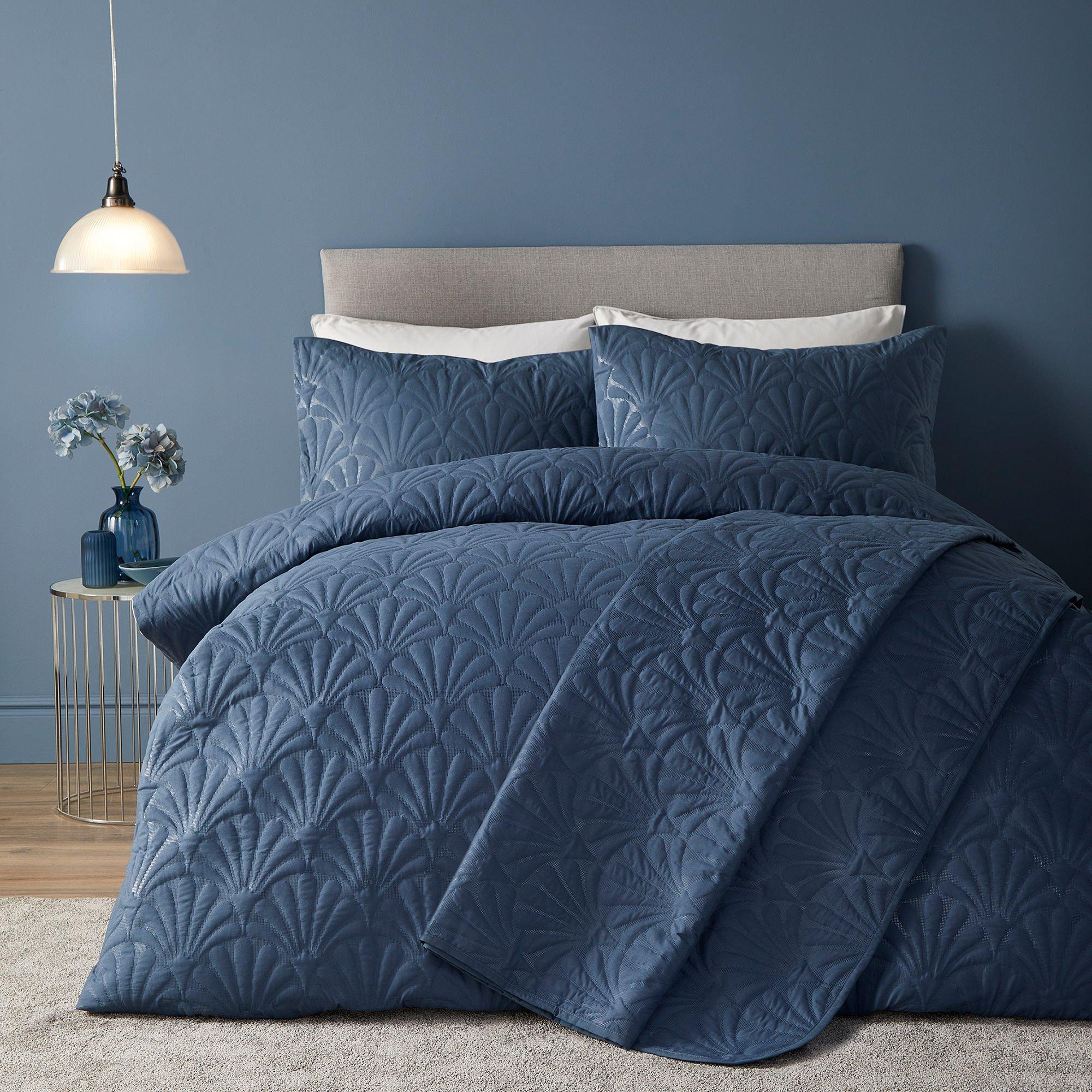 Dark Blue - Serene Home - Cavali Pinsonic Patterned Duvet Cover - Dark Blue - 4