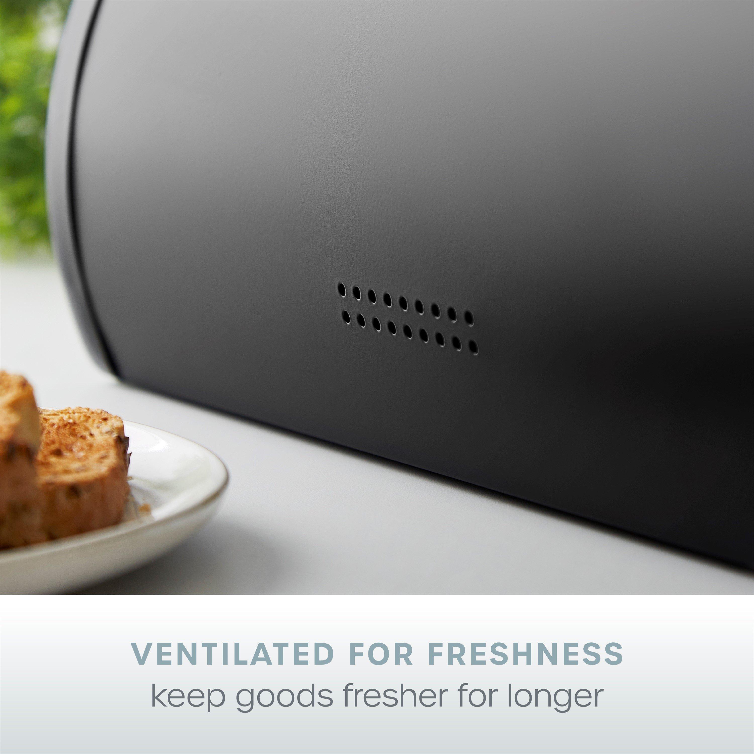 Black - Swan - Serenity Bread Bin - Black - 7