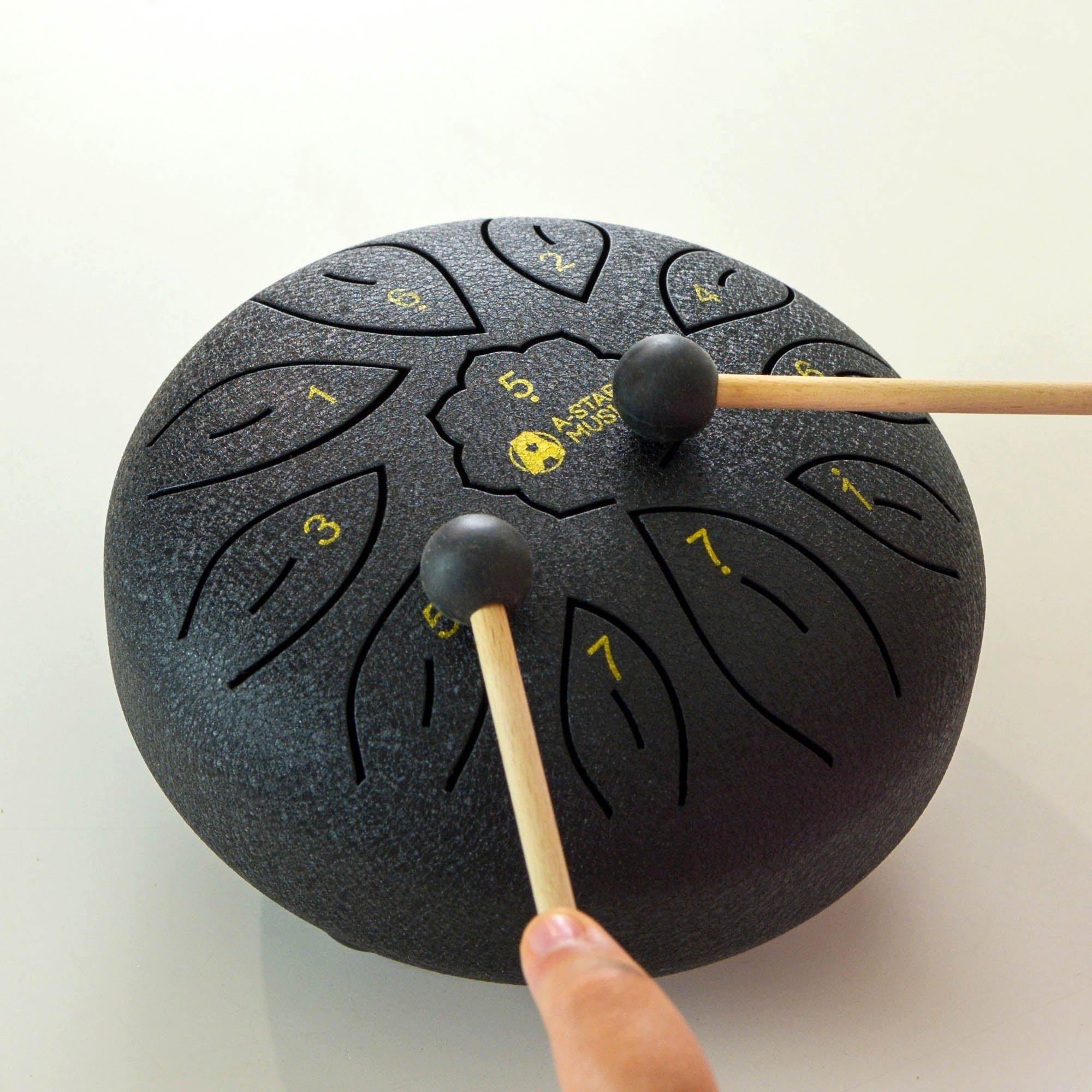 Black - A-Star - 6 Inch Tongue Drum Key of C - 5
