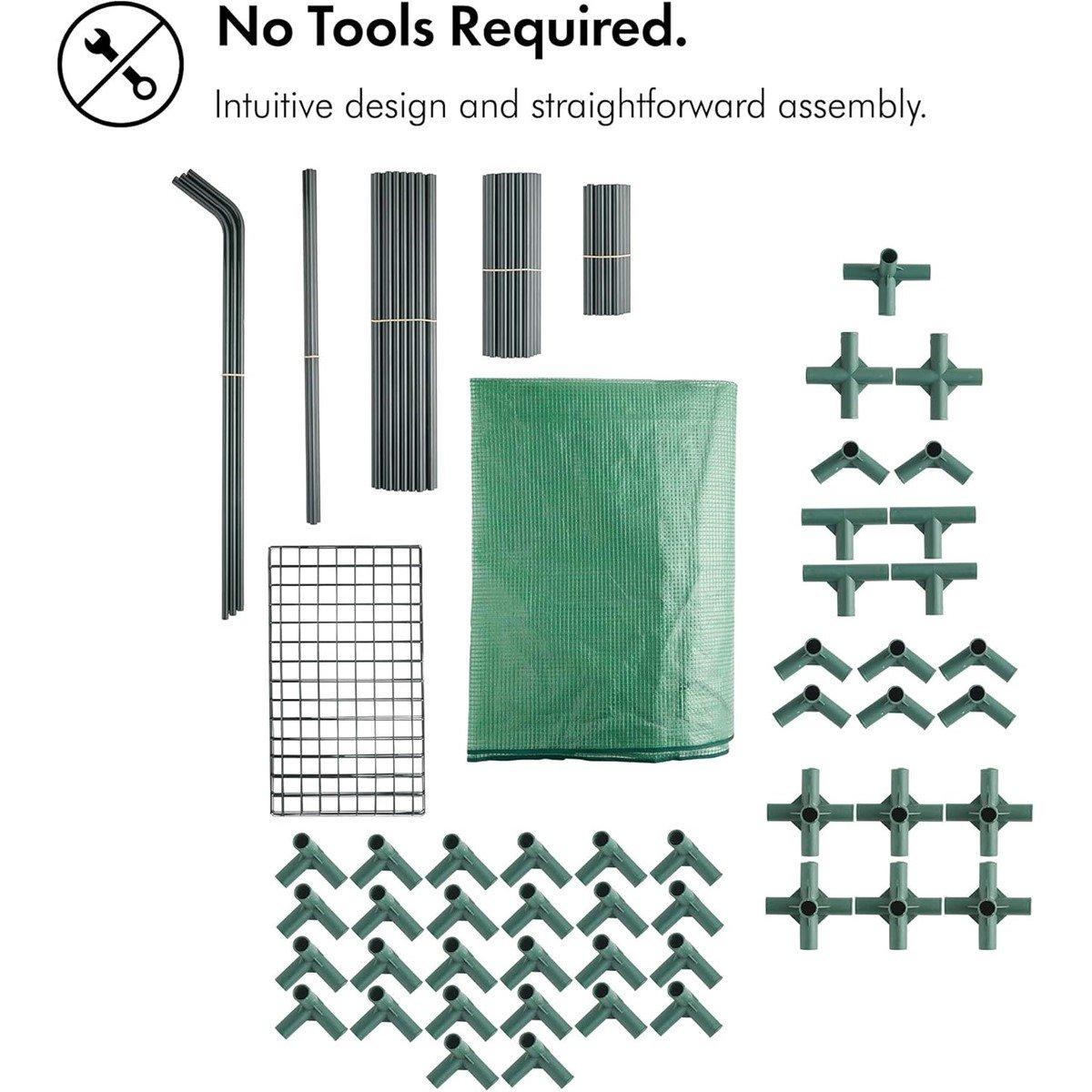 Green - VonHaus - Deep Walk In Greenhouse - 7