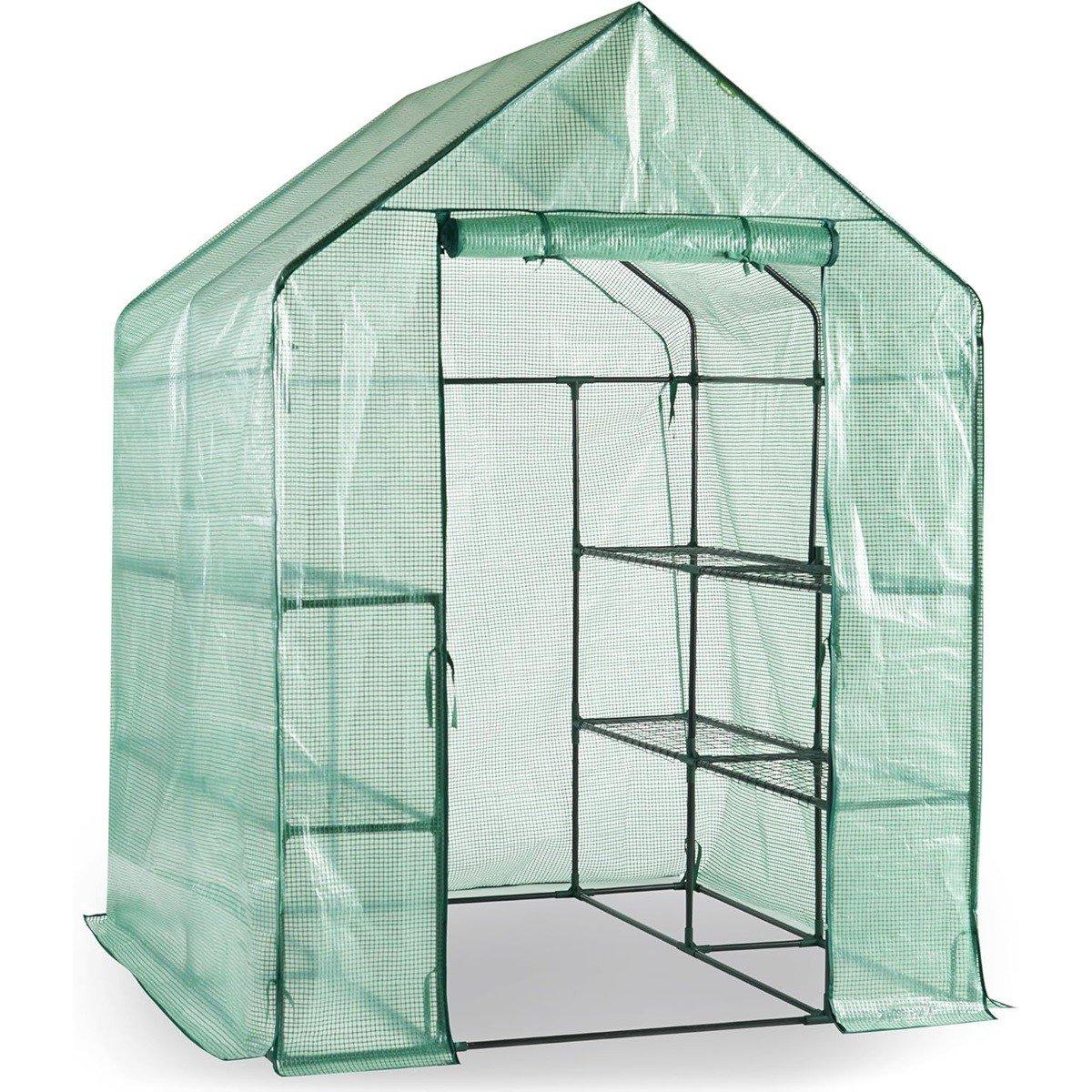 Green - VonHaus - Deep Walk In Greenhouse - 8