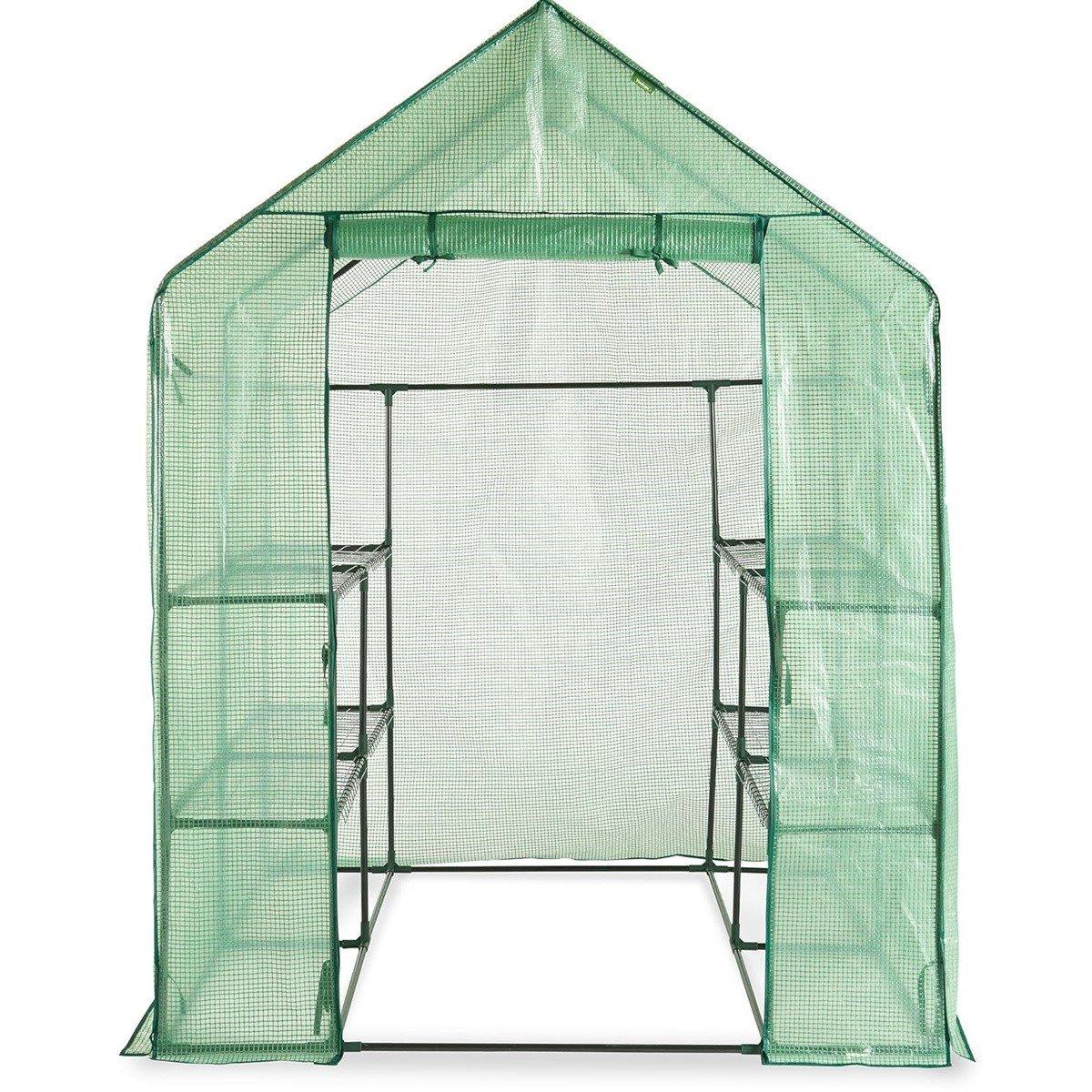 Green - VonHaus - Deep Walk In Greenhouse - 9