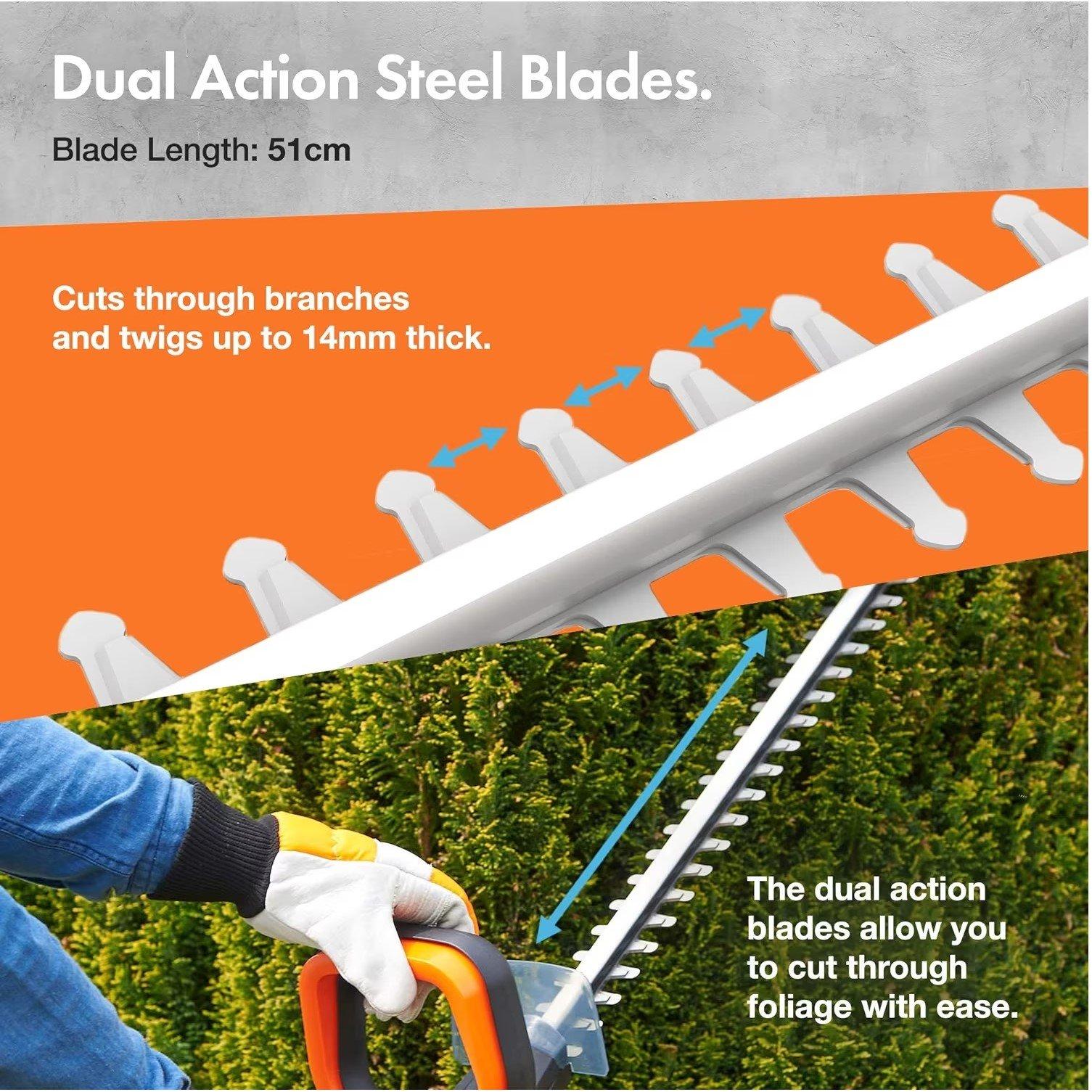 Grey - VonHaus - VonHaus - G-series Cordless Hedge Trimmer - 3