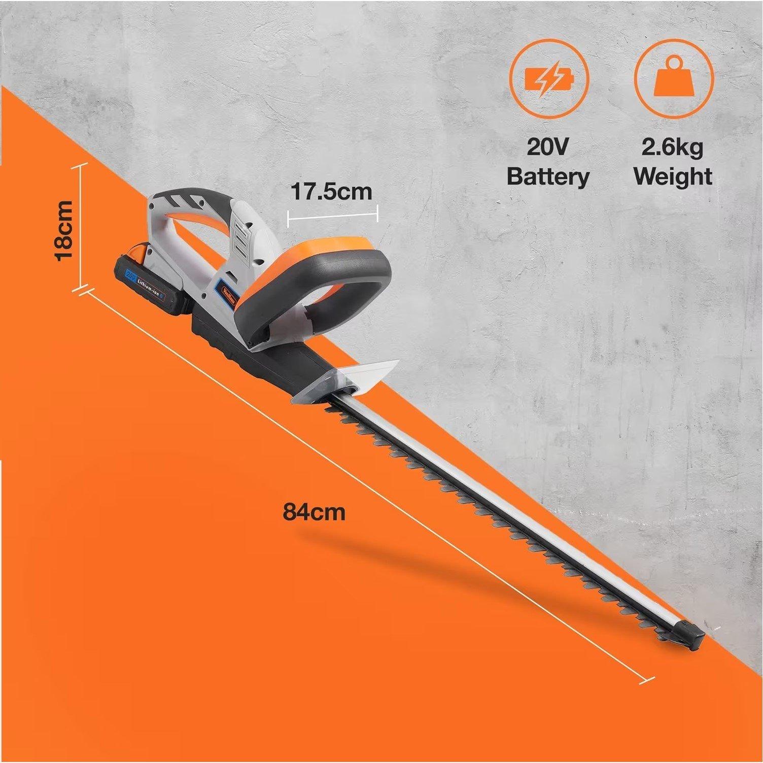 Grey - VonHaus - VonHaus - G-series Cordless Hedge Trimmer - 7