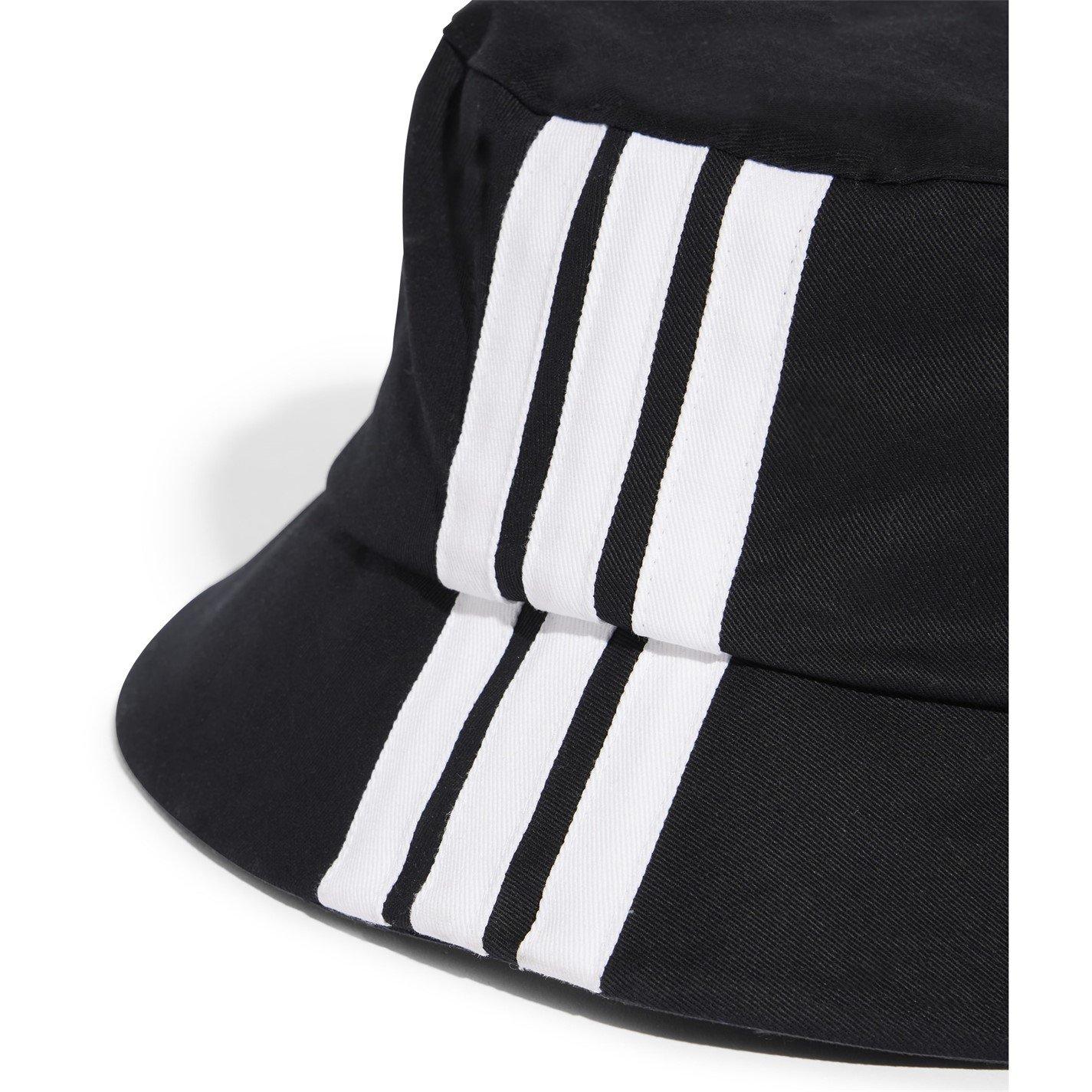 Black/White - adidas - 3-Stripes Bucket Hat - 4