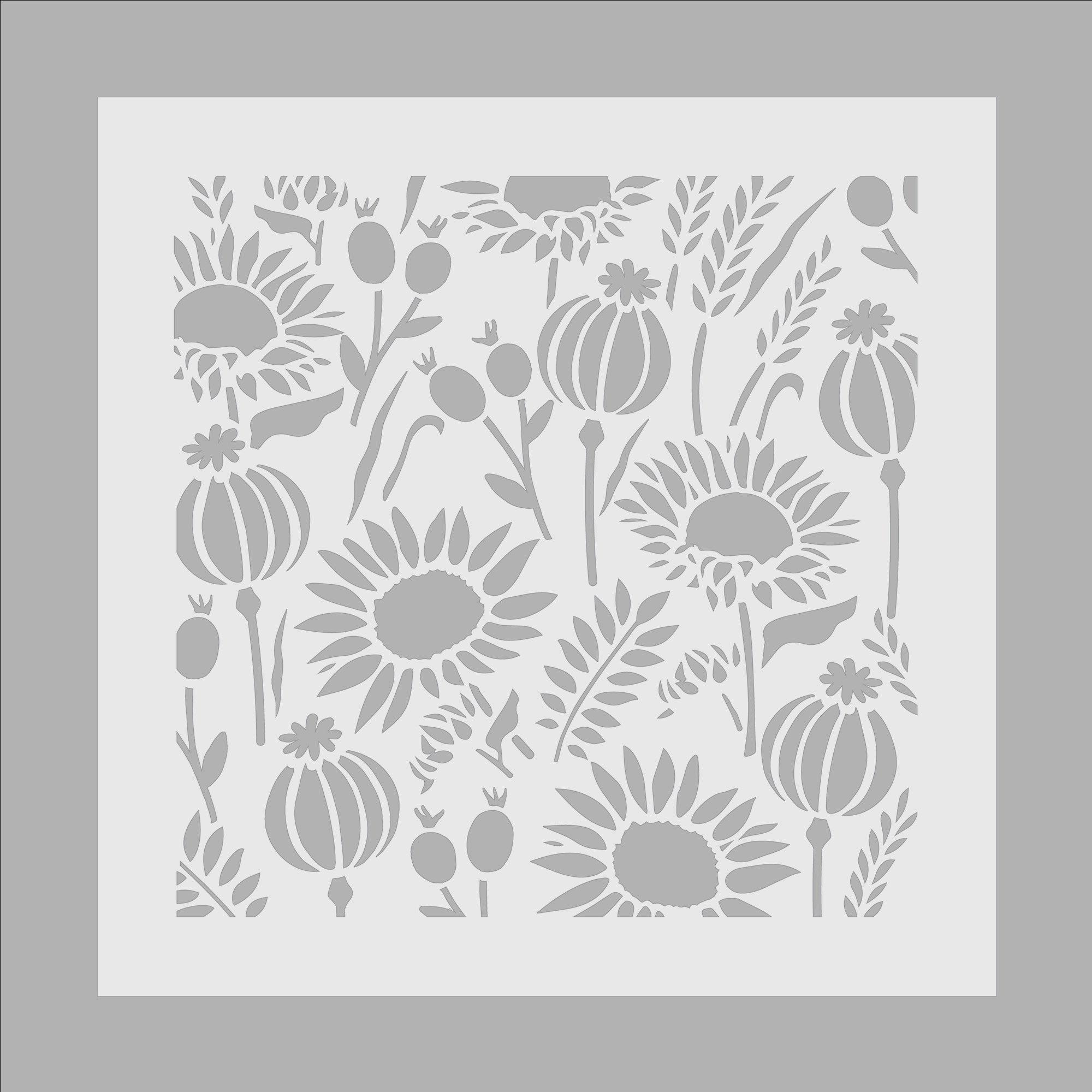 White - Crafters Companion - Harvest Glory Stencil - 2
