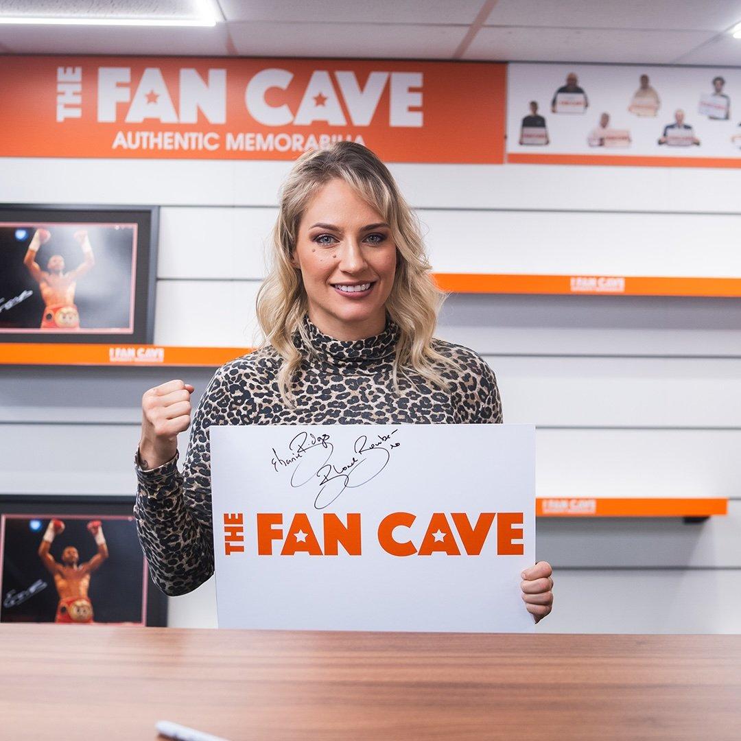 Red - The Fan Cave - Ebanie Bridges Signed Red Glove Display - 3