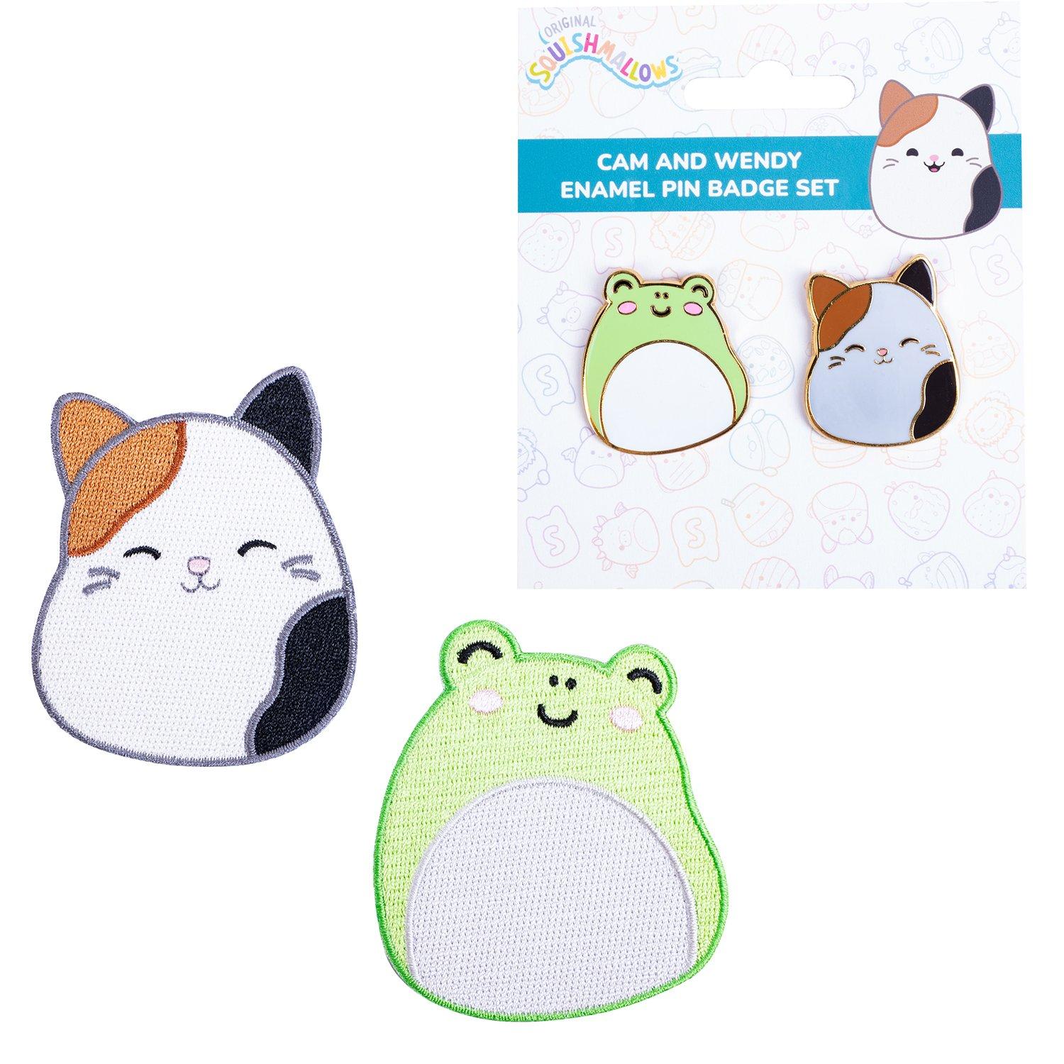 Squishmallows  Kids Cam And Wendy Patches And Pin Badges - 
