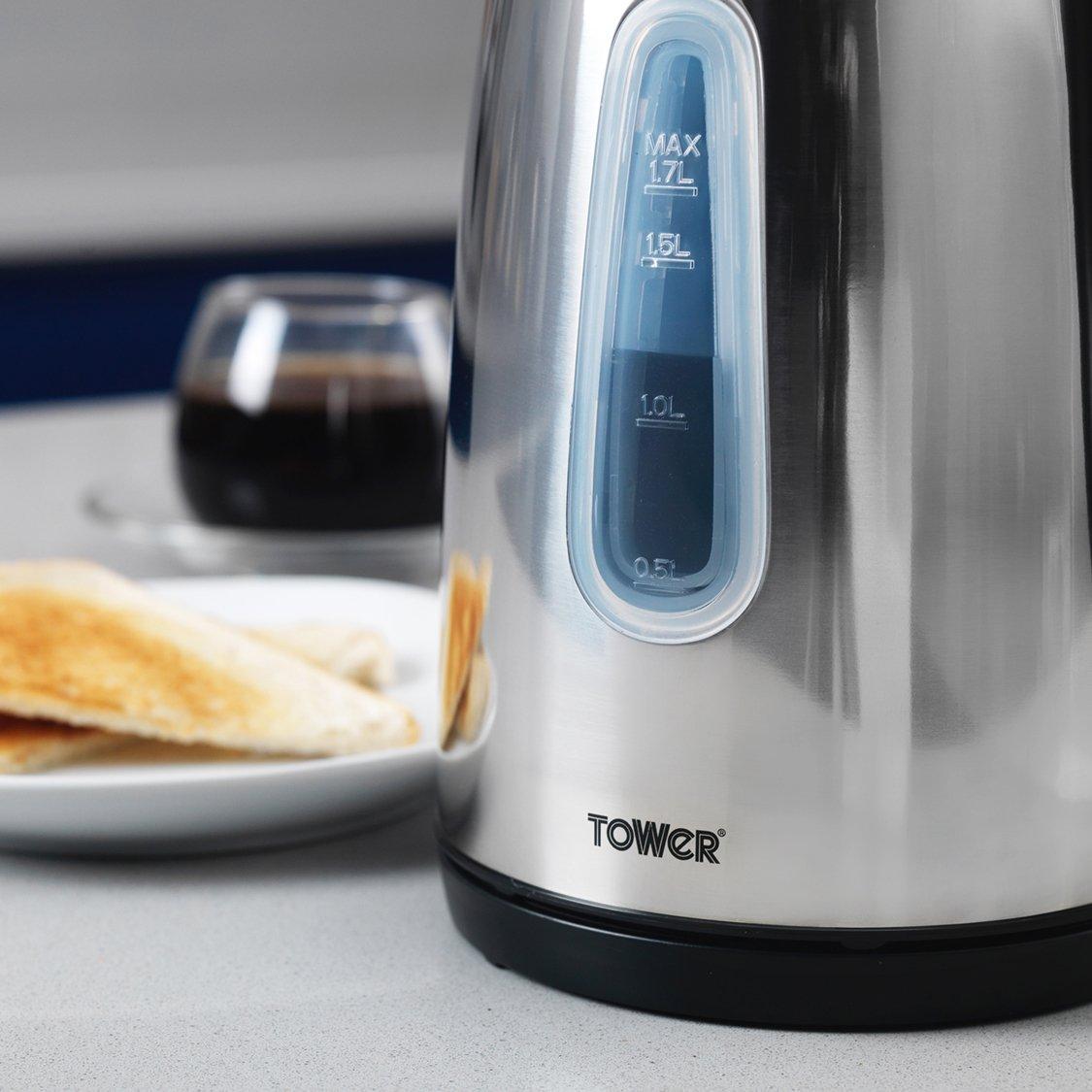 Polished Steel - Tower - Infinity 3KW 1.7 Litre Polished Stainless Steel Ju - 3