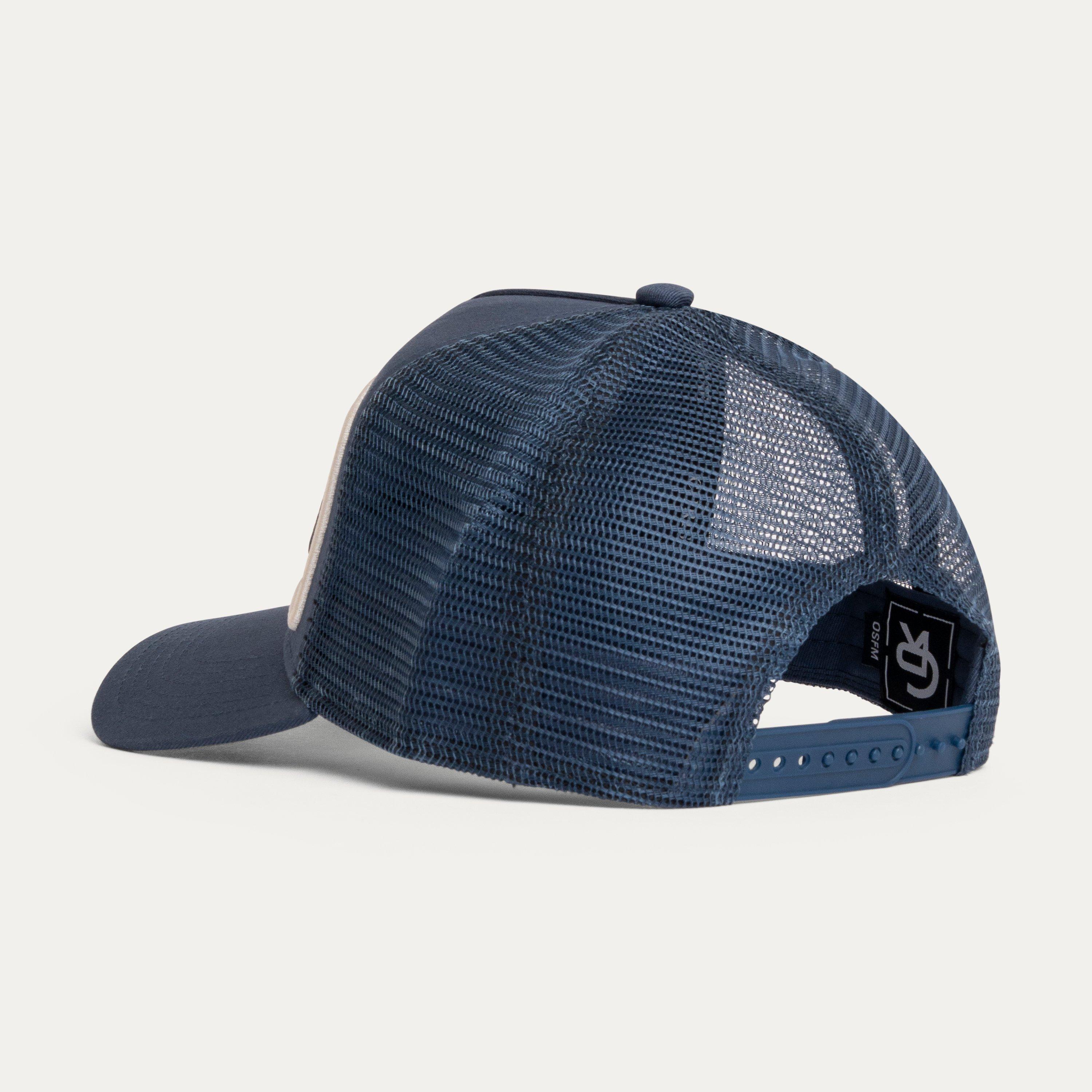 Navy / White - Christian Rose - Iconic II Vinyl Plate Trucker Cap - 3
