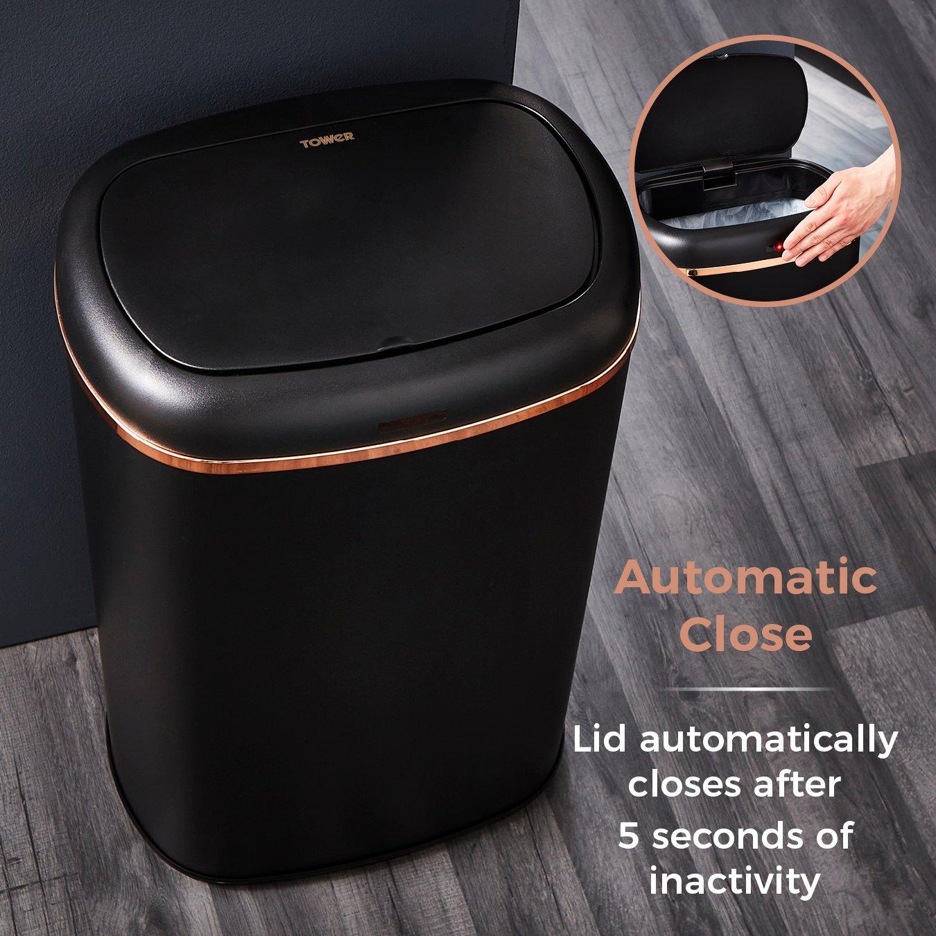 Black - Tower - Cavaletto 58L Sensor Bin Black - 6