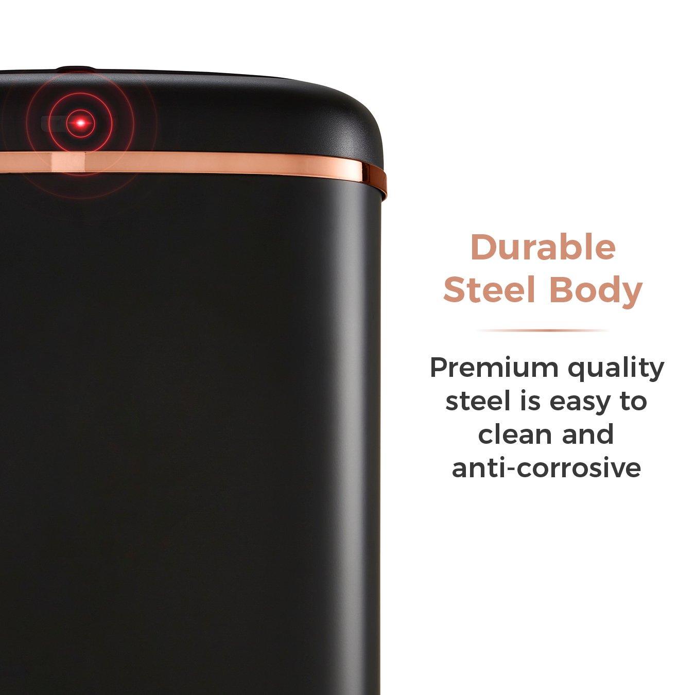 Black - Tower - Cavaletto 58L Sensor Bin Black - 7