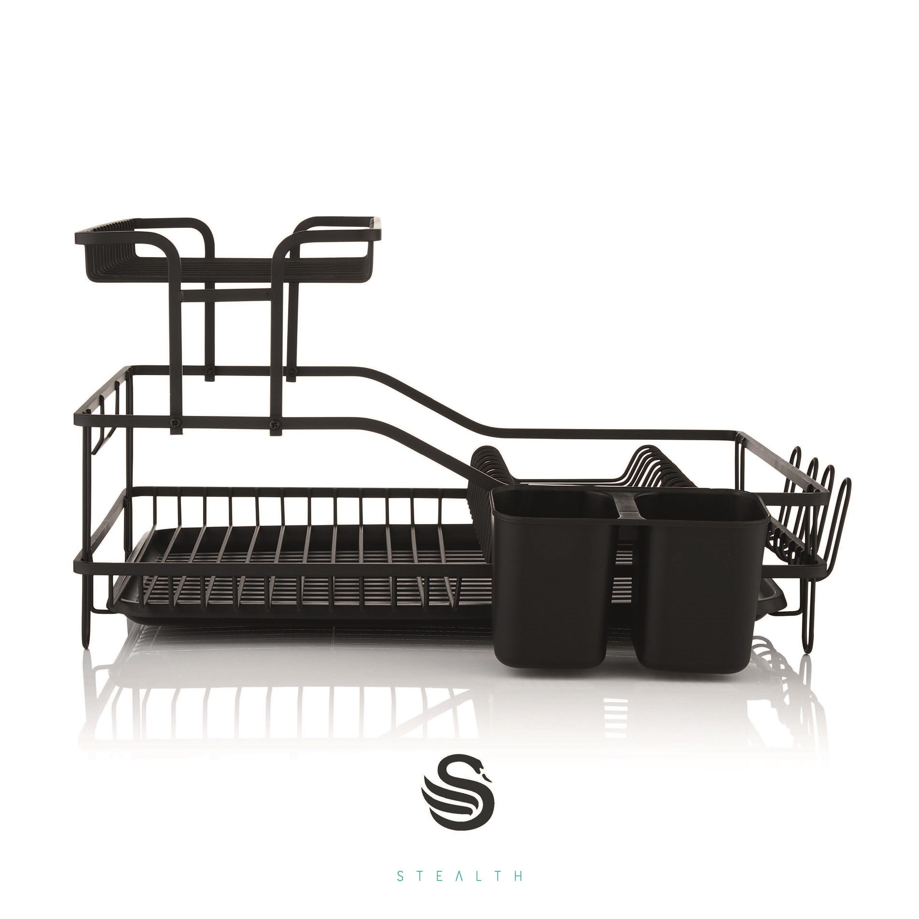 Black - Swan - Stealth 15 Plate Dish Rack - 2