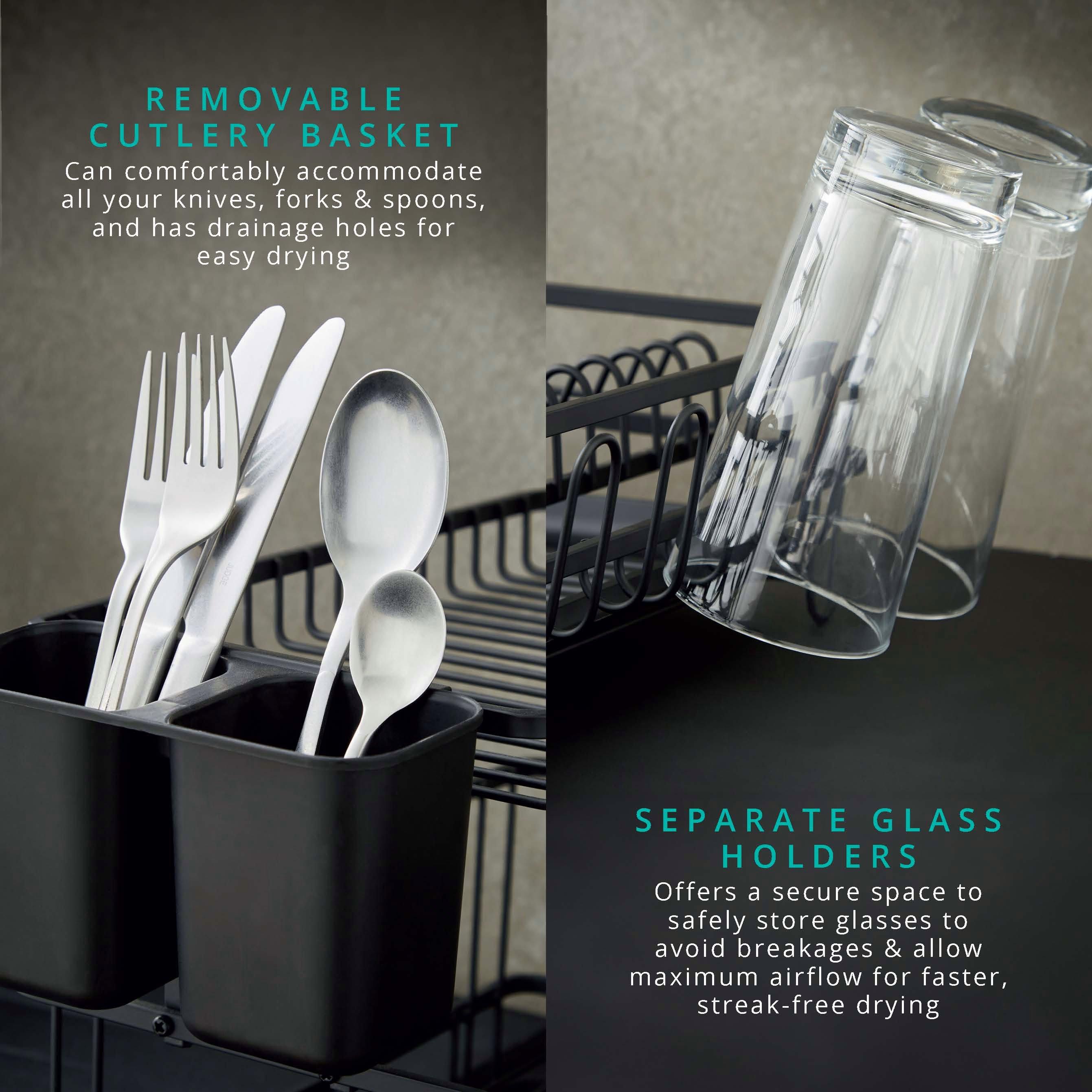 Black - Swan - Stealth 15 Plate Dish Rack - 5