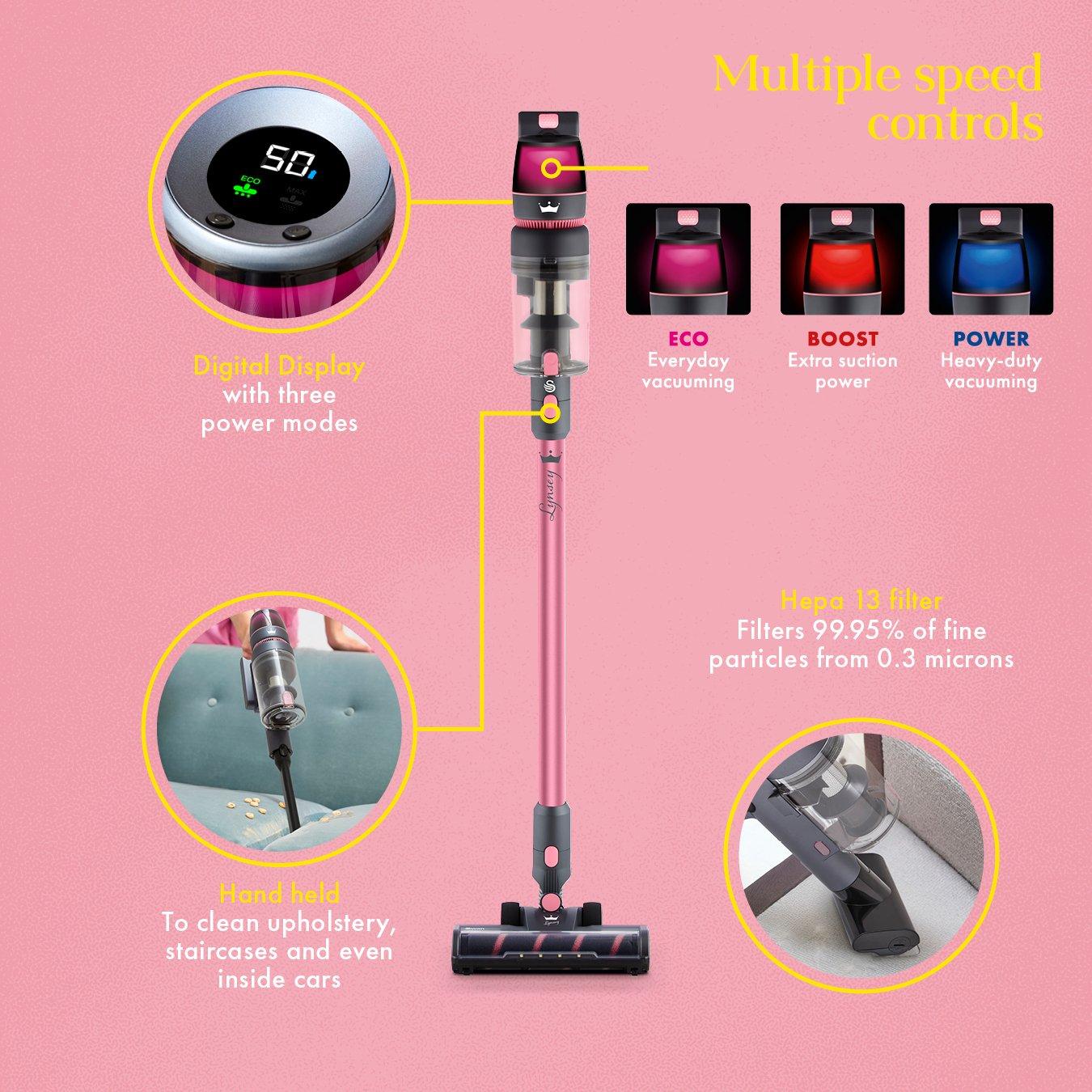 Pink - Swan - Lynsey Queen of Clean 29.6V Cordless Stick Vac - 6