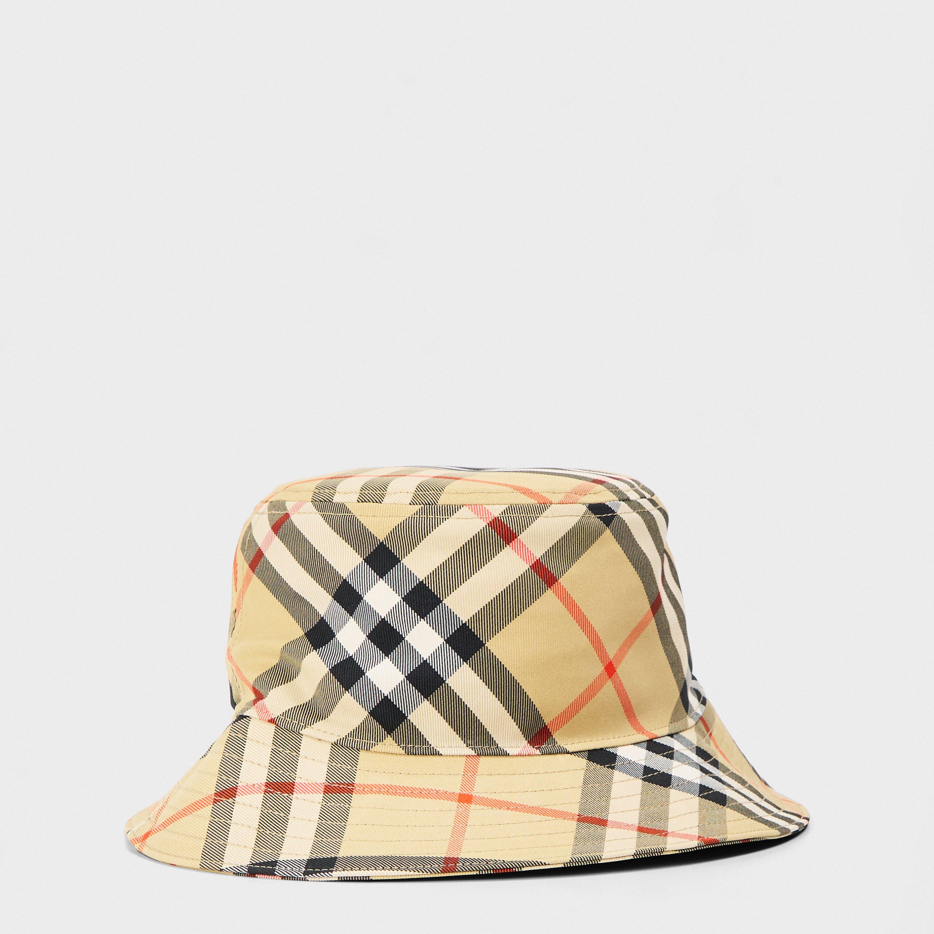 Archive Beige - Burberry - Men's Burb Check Bucket Hat - 2
