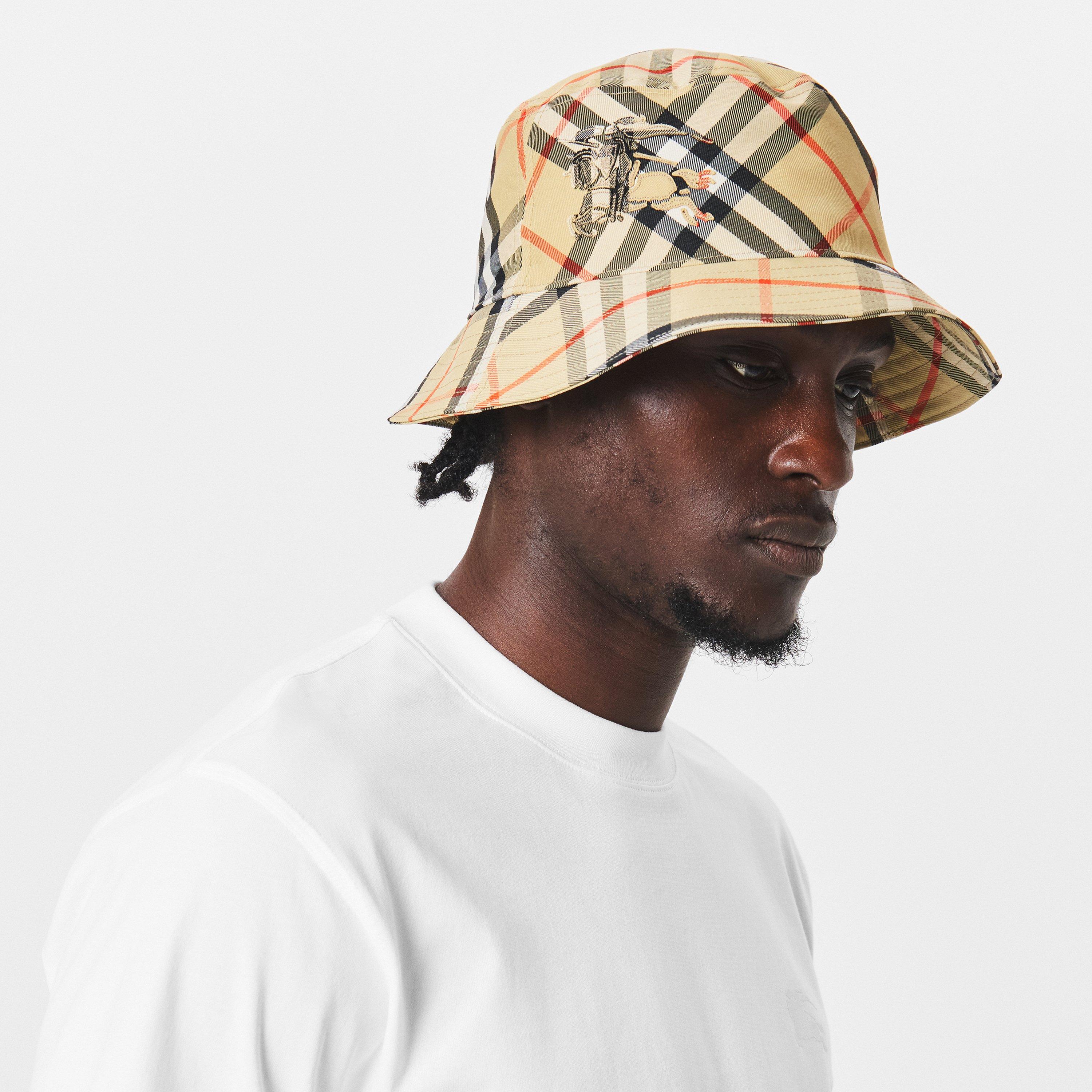 Archive Beige - Burberry - Men's Burb Check Bucket Hat - 3