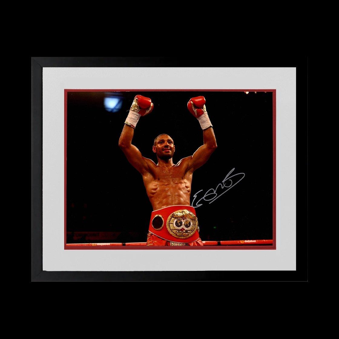 Red - The Fan Cave - Kell Brook Signed 16x12 Image Deluxe Mount Frame - 1