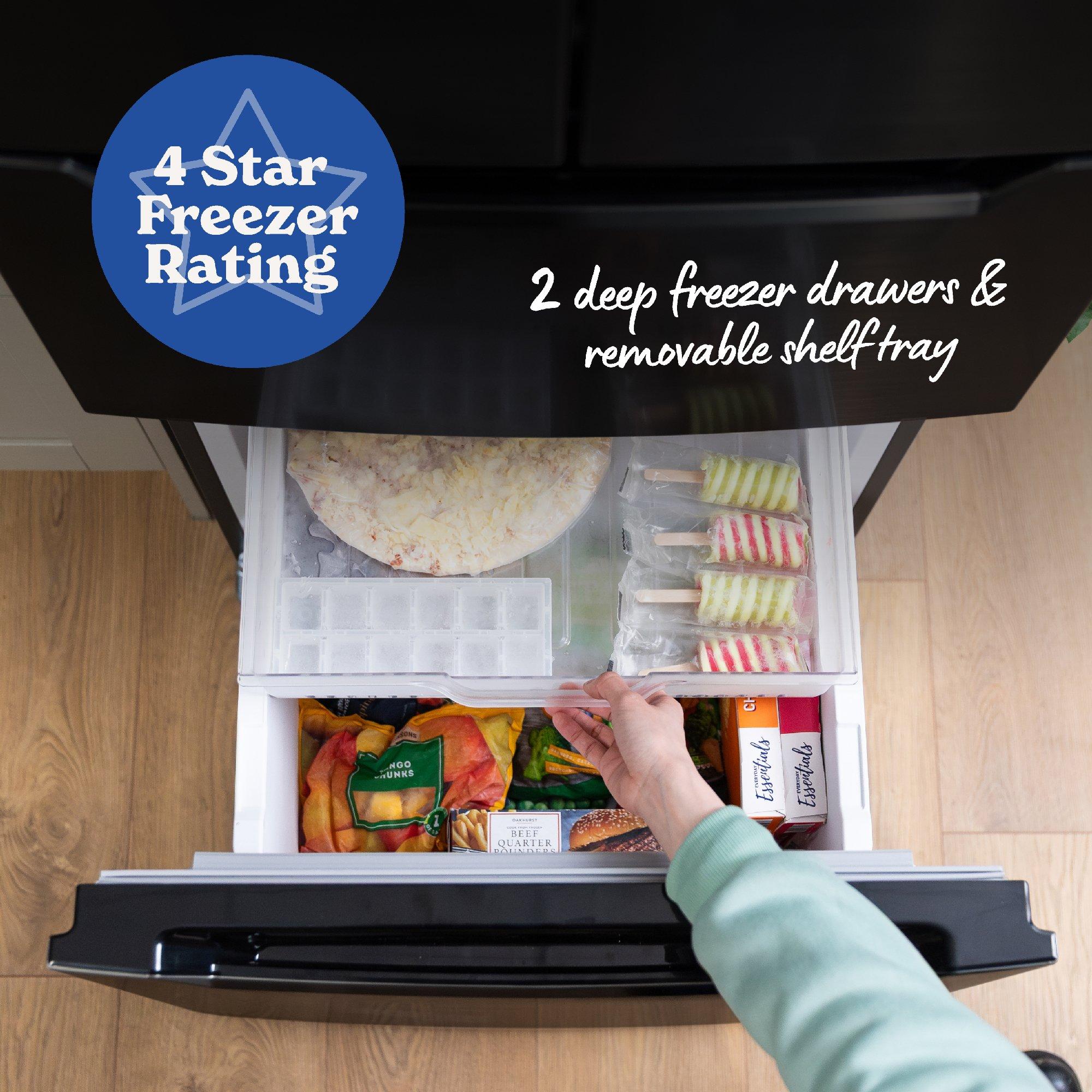 Black Steel - Russell Hobbs - RH186FDFF602E1BS  320L French Door Fridge Freezer - 7