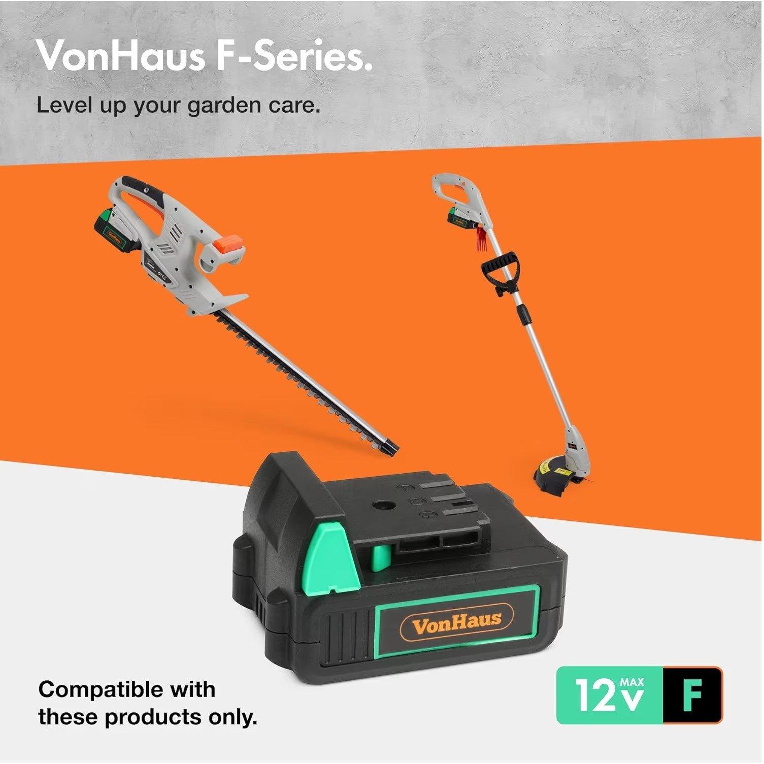 Grey - VonHaus - VonHaus F-Series Cordless Hedge Trimmer – 20V - 7