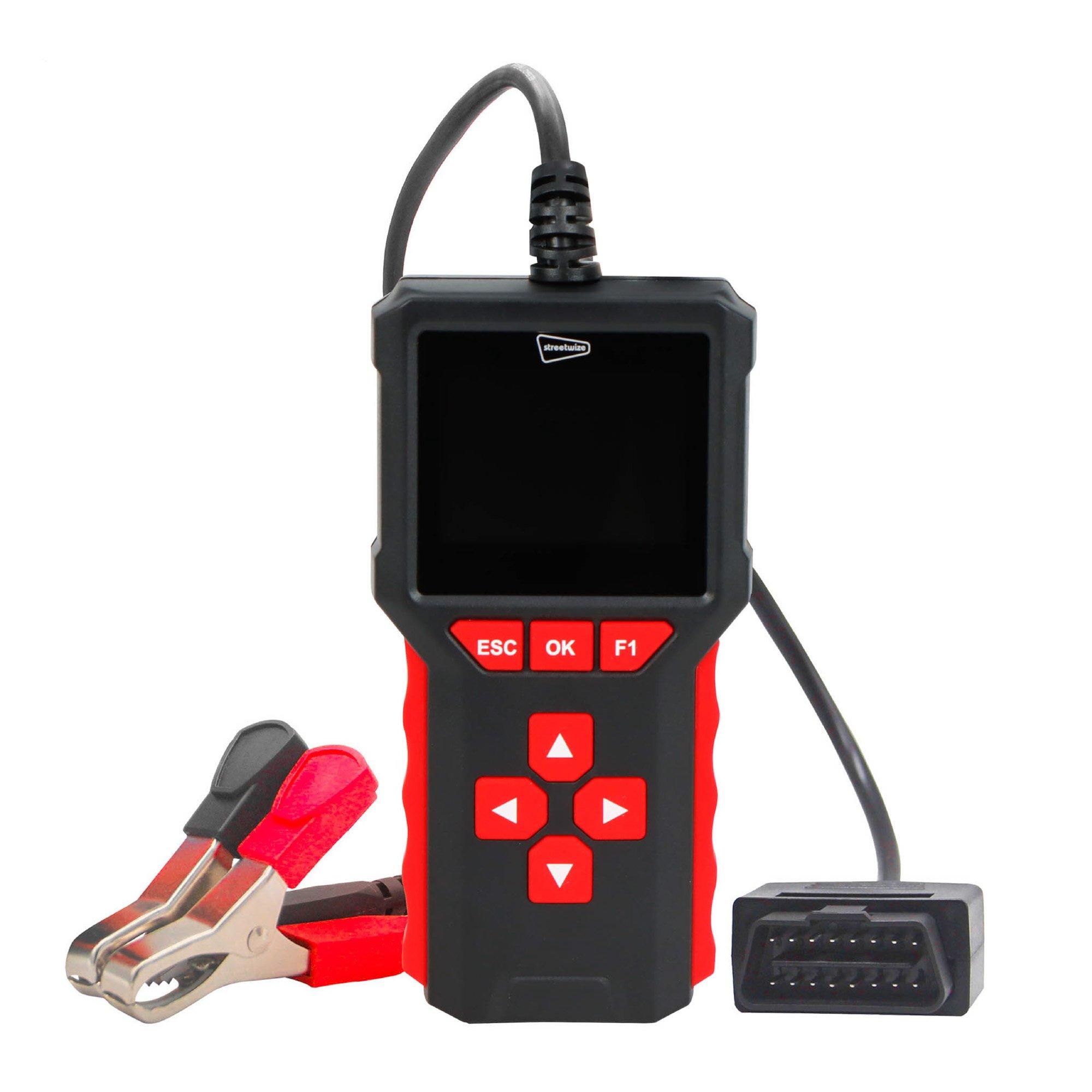 Black - Streetwize - 2 in 1 OBDII Fault Scanner with Battery Tester - 1