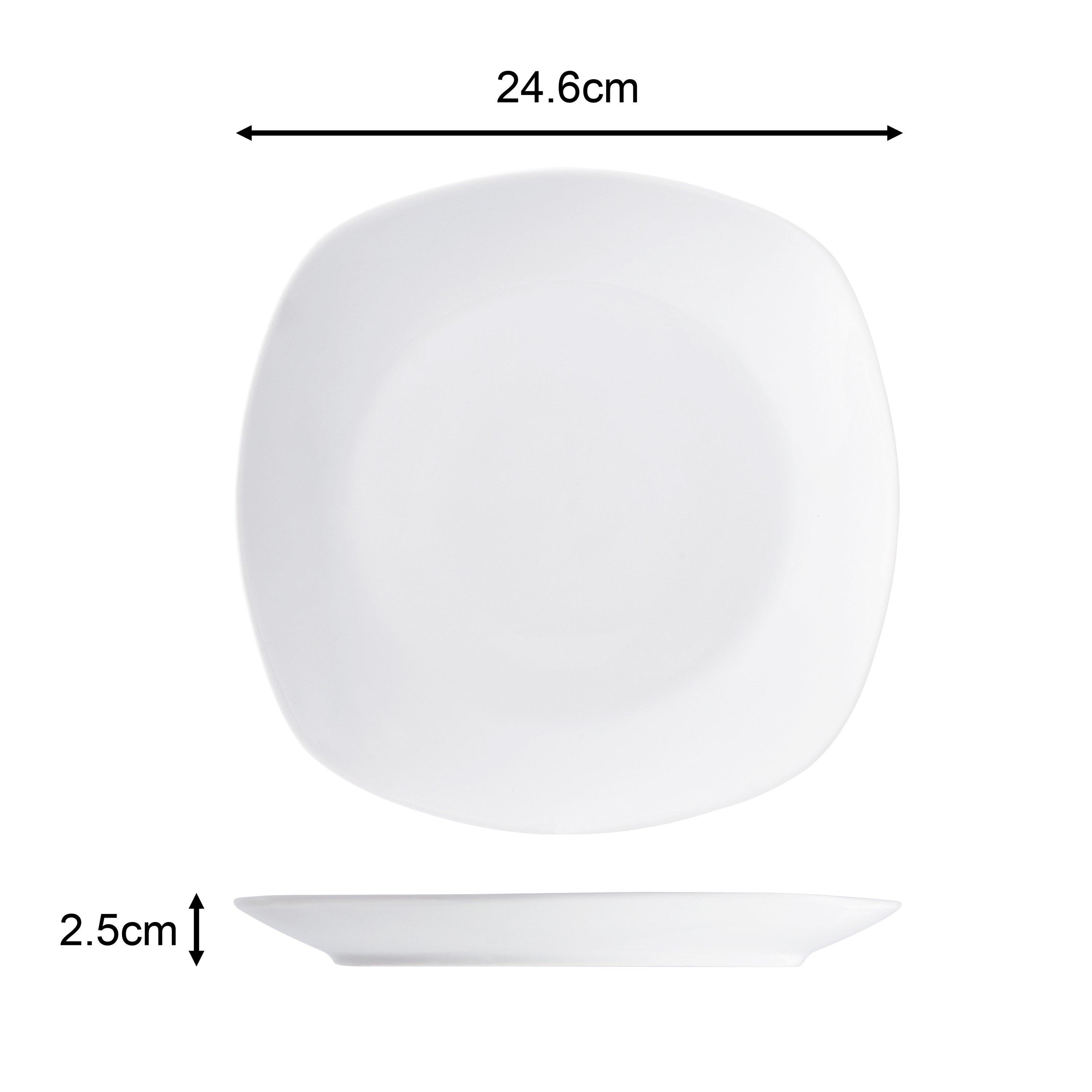 White - Waterside - 54pc White Square Athena Dinner Set - 3