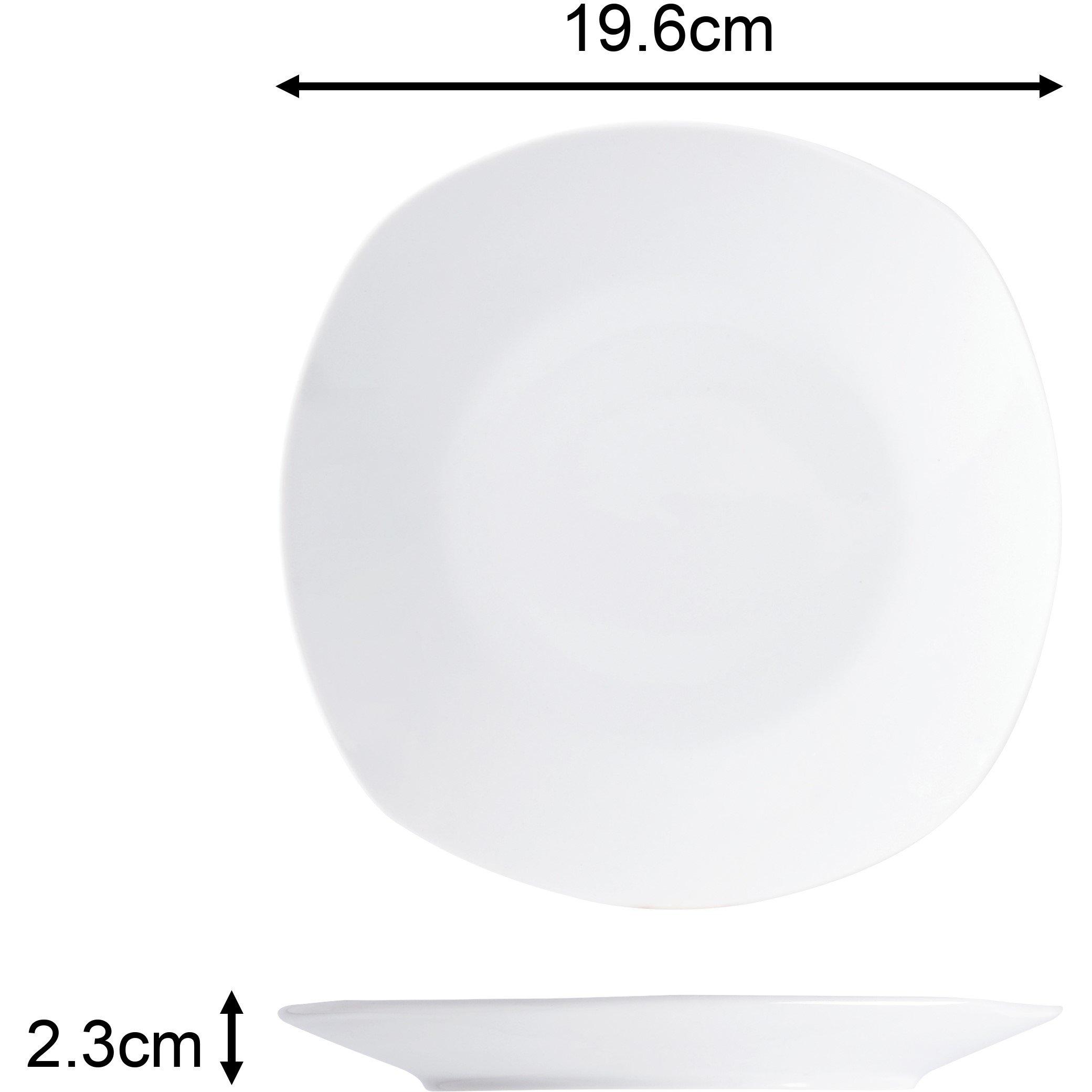 White - Waterside - 54pc White Square Athena Dinner Set - 4