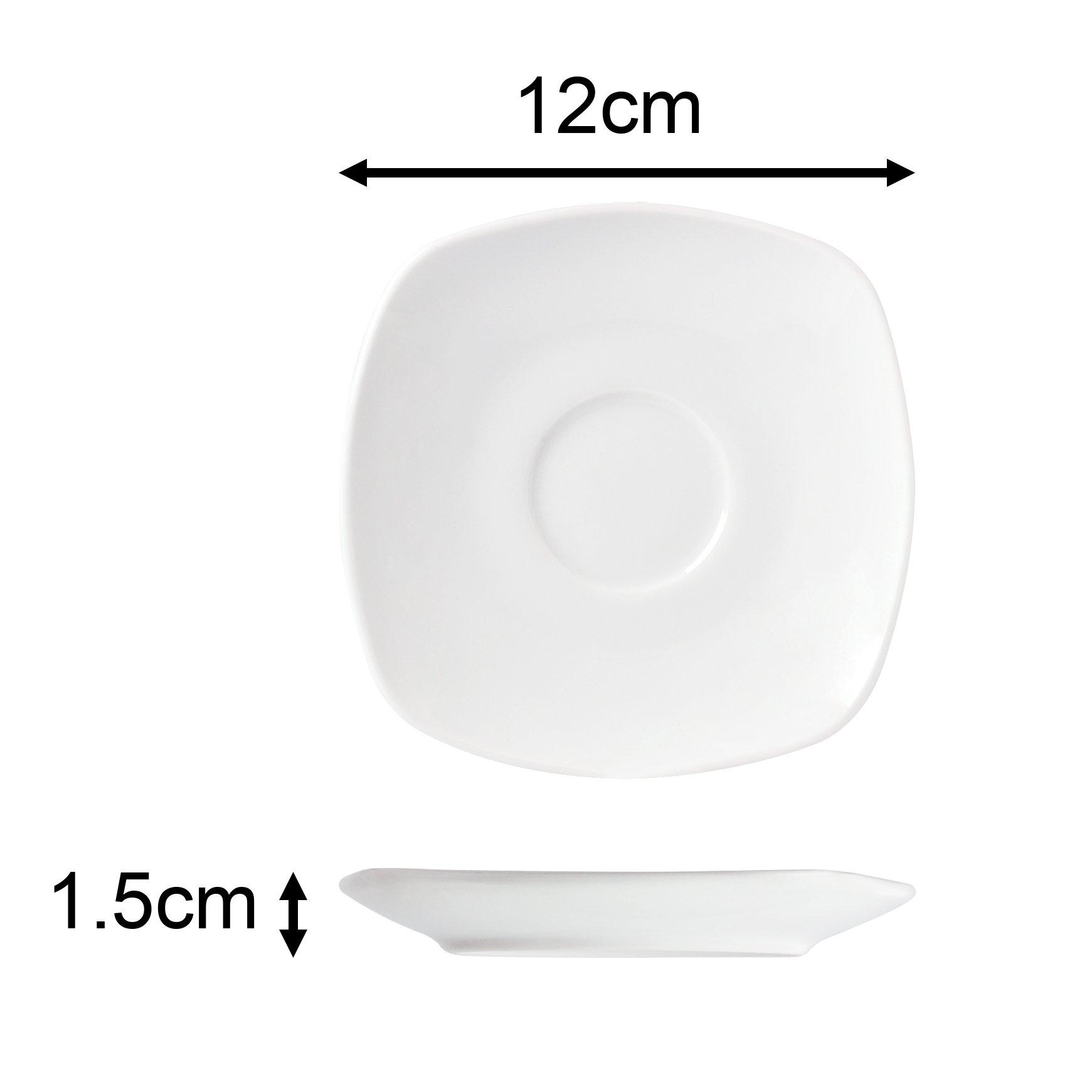 White - Waterside - 54pc White Square Athena Dinner Set - 8