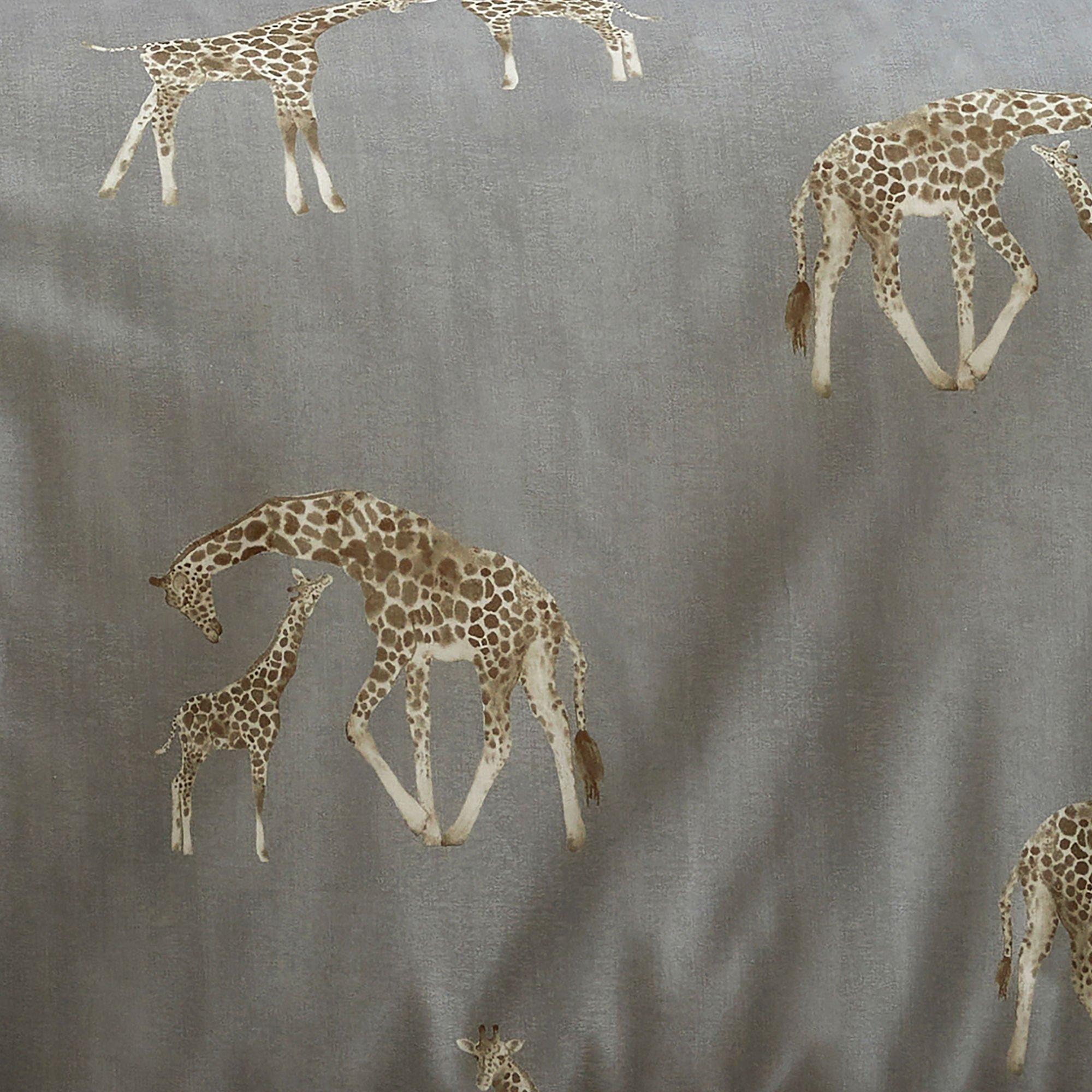 Grey - Fusion - Milo Giraffe Reversible Duvet Cover Set in Grey - 4