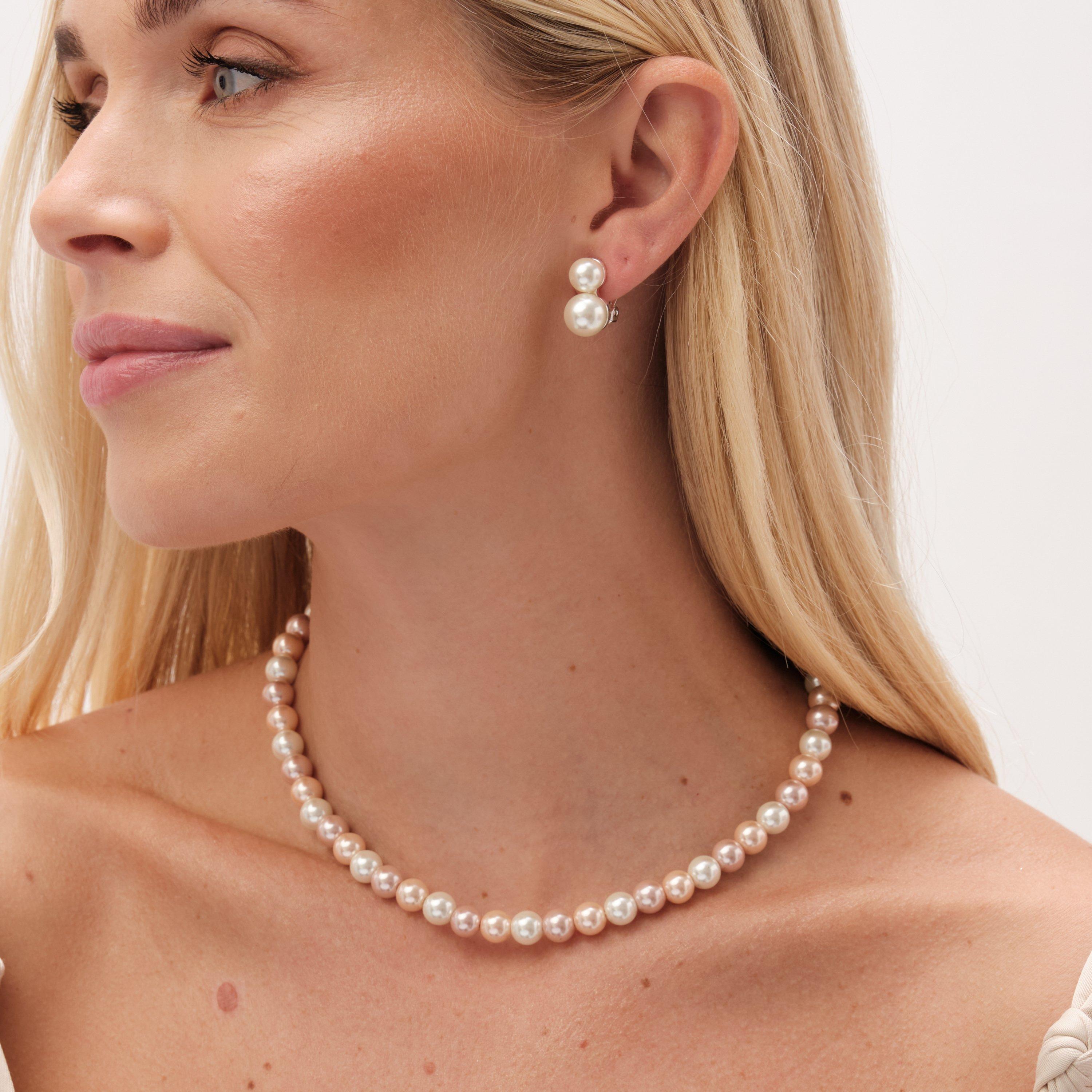 Pink - Jon Richard - Pink Pearl Necklace - 2