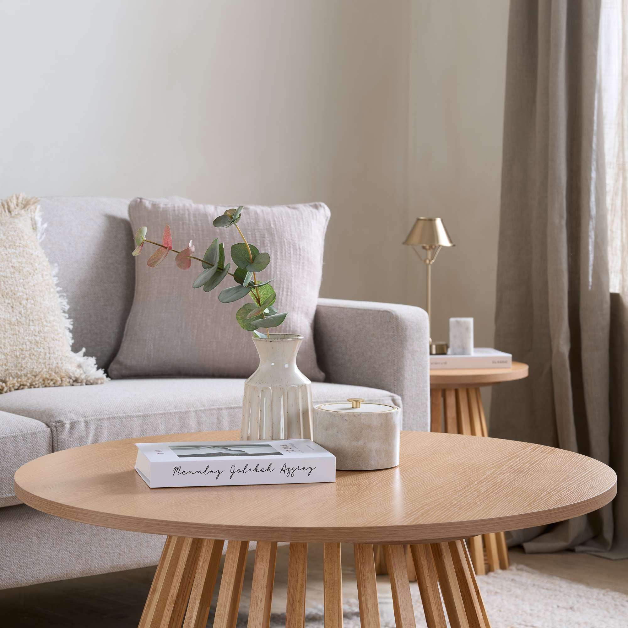 Nude - Birlea - Kylo Round Slatted Coffee Table - 2