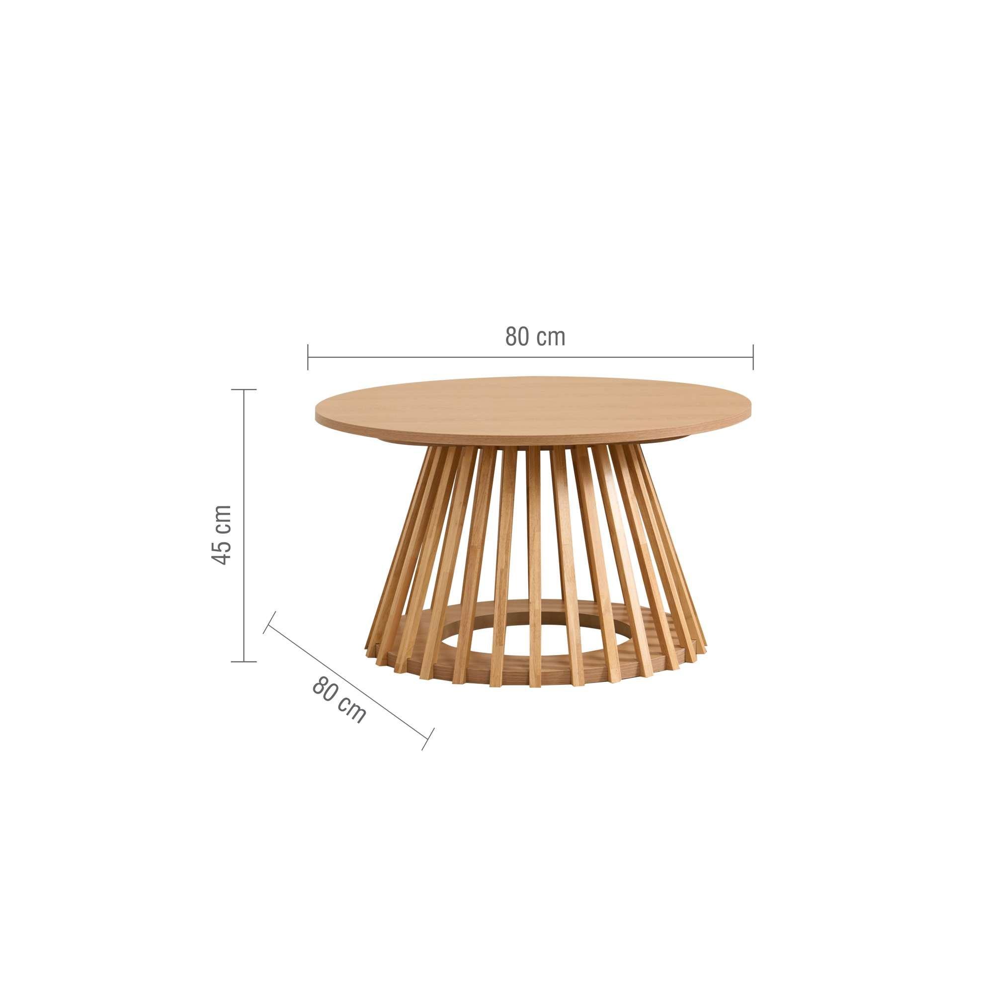 Nude - Birlea - Kylo Round Slatted Coffee Table - 6