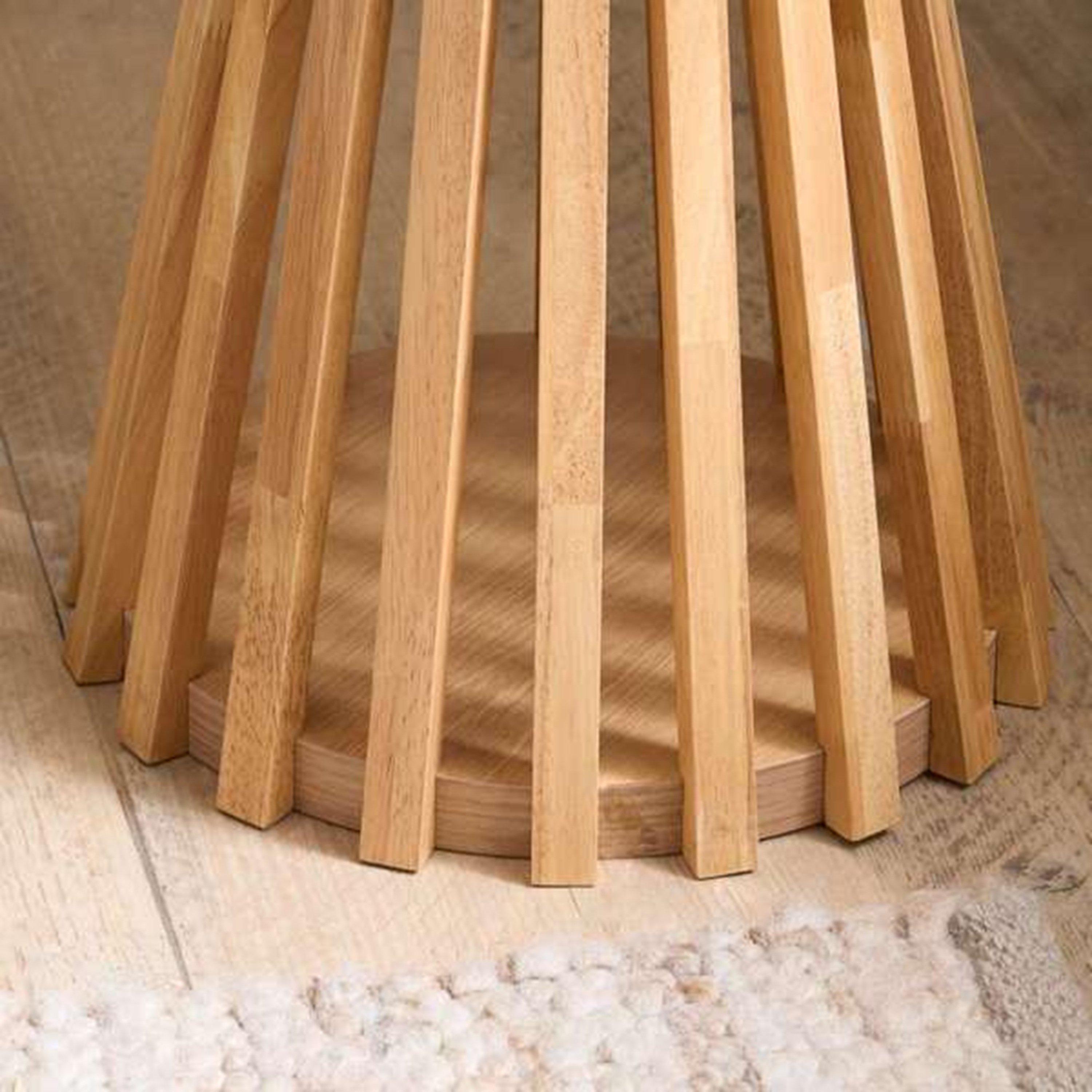 Nude - Birlea - Kylo Round Slatted Lamp Table - 3