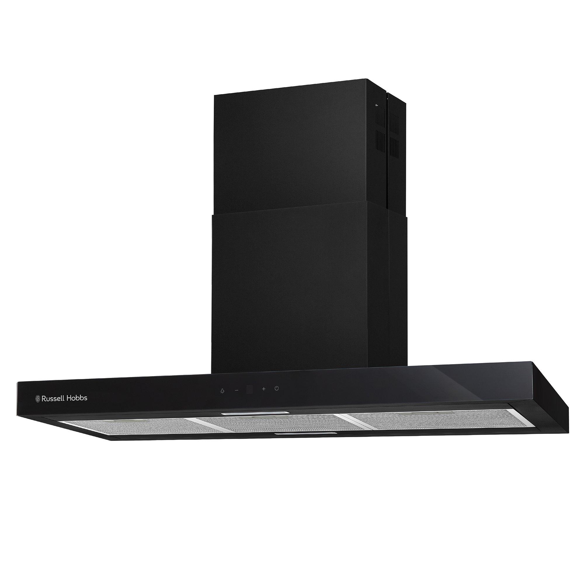 Black - Russell Hobbs - RHICH904B 90cm Island Cooker Hood in Black - 9