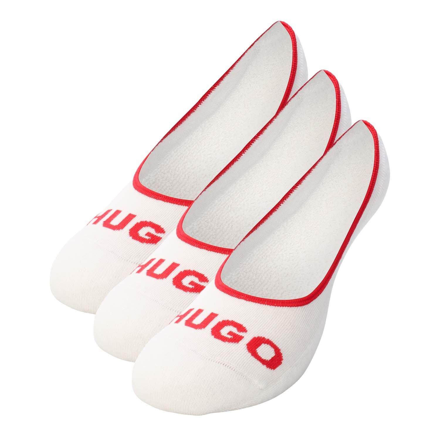 White - Hugo - 3 Pack of Invisble Socks - 1