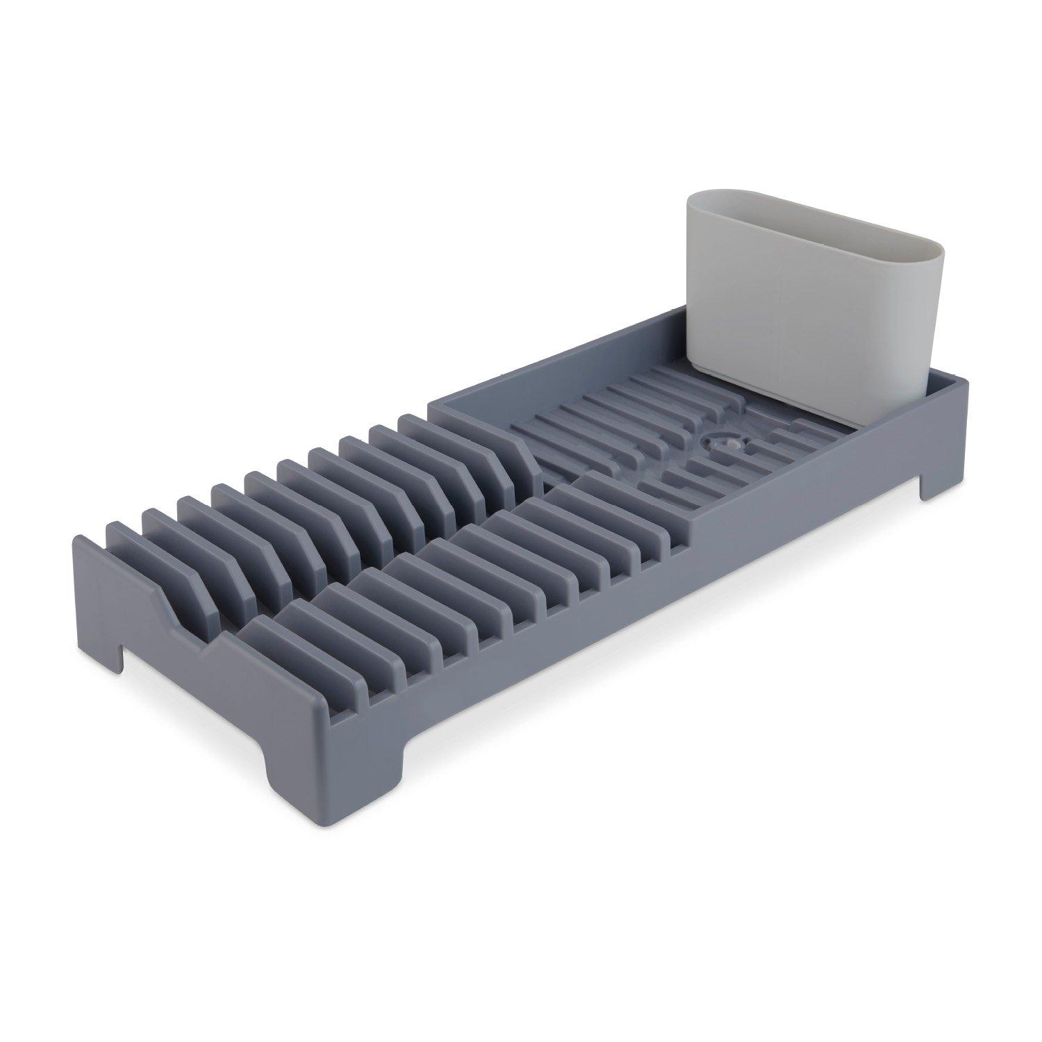 Grey - Tower - Plastic Dish Drying Rack - 1