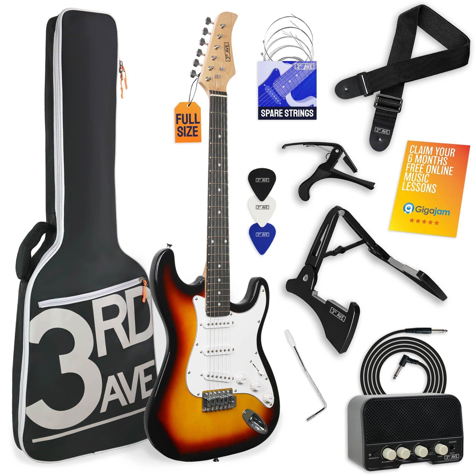 3Rd Avenue  Full Size Electric Guitar Pack With Amp - Sunburst - Full Size