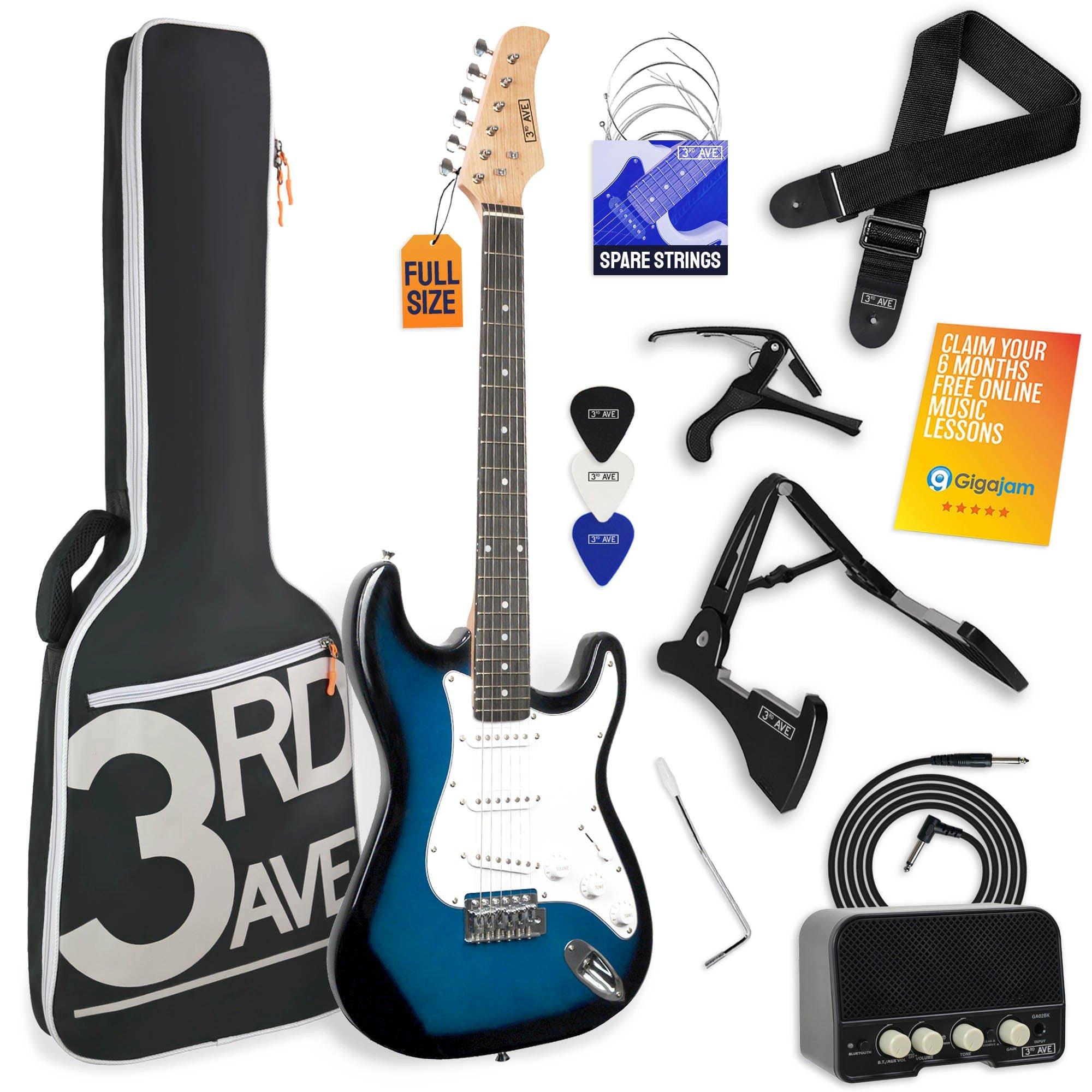 3Rd Avenue  Full Size Electric Guitar Pack With Amp - Blueburst - Full Size